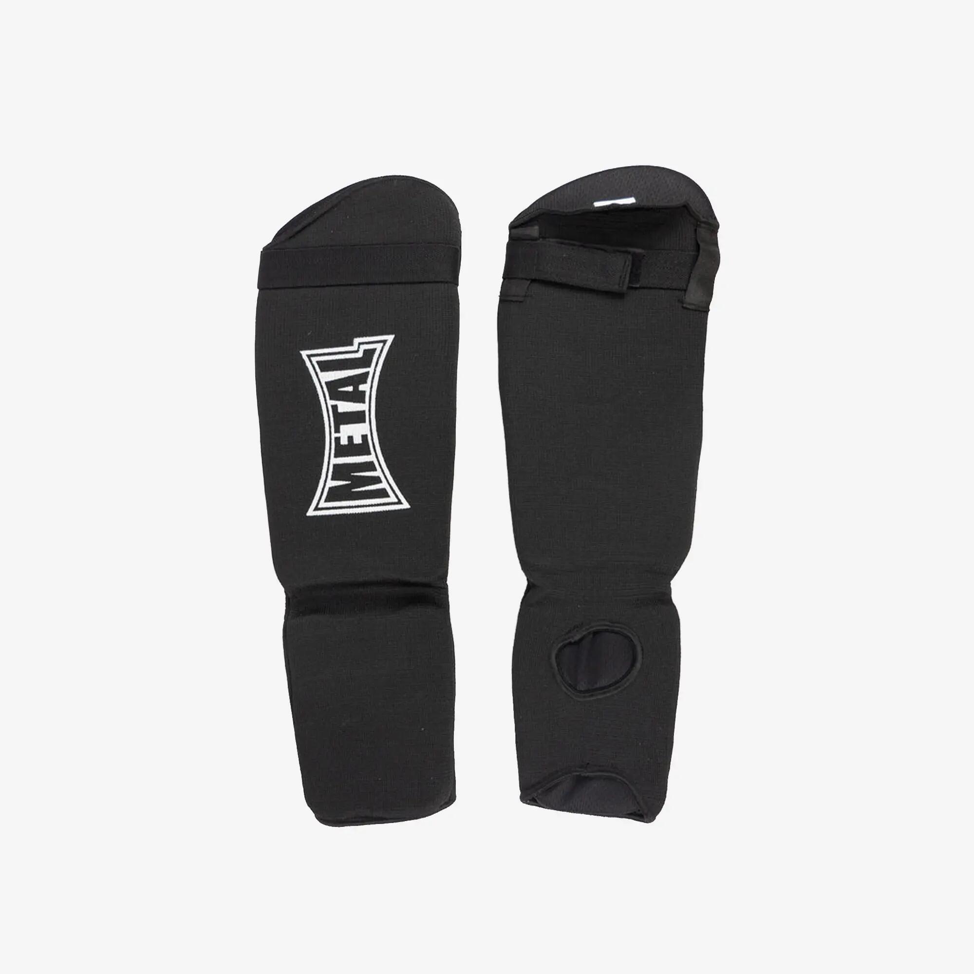 Protège-tibias et pieds coton élastique Mixte Noir 2/4