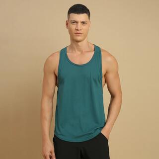 Men's Strength Training Stringer Tank Top 900 - Teal