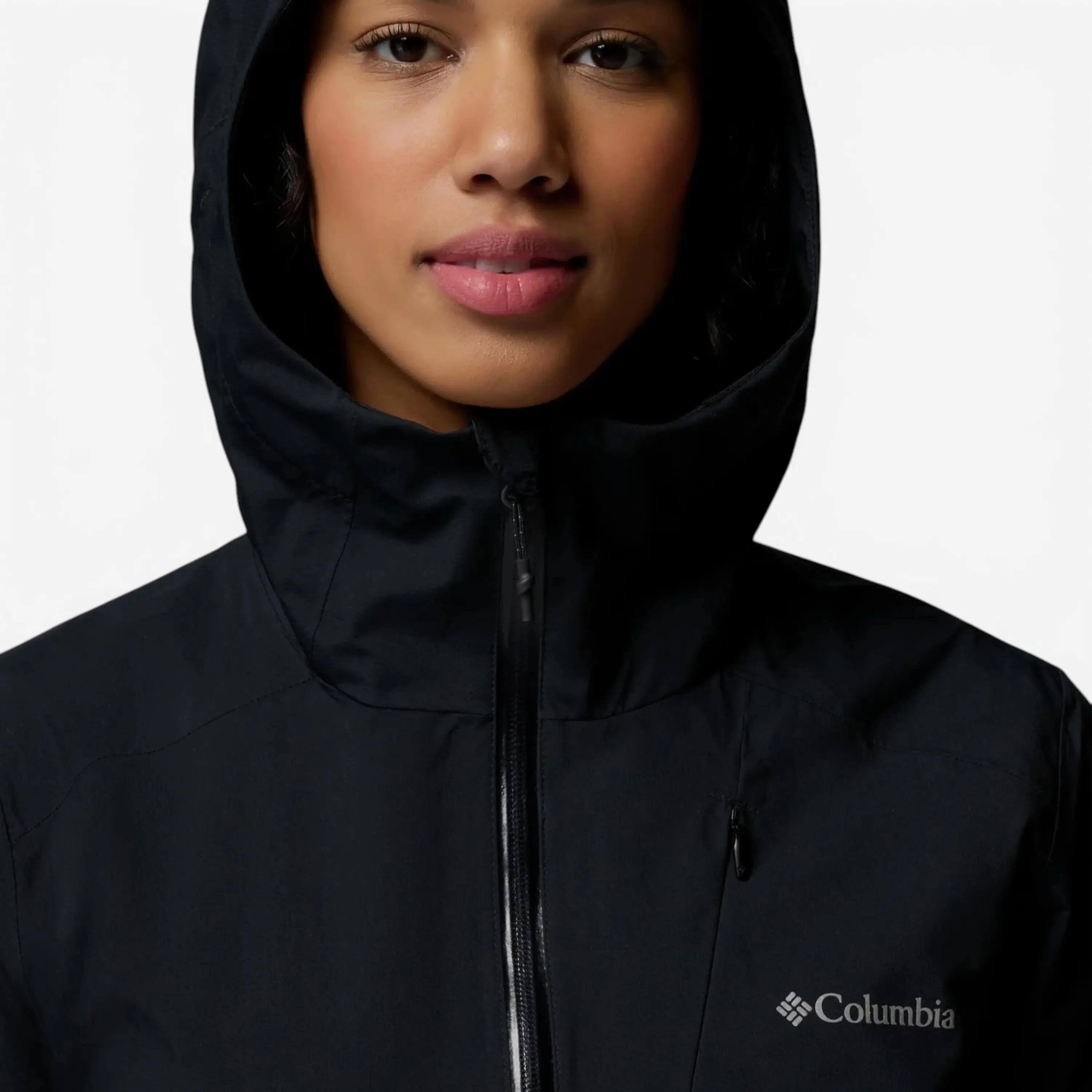 Giacca trekking donna Columbia TRAILBORNE impermeabile nera 10/13