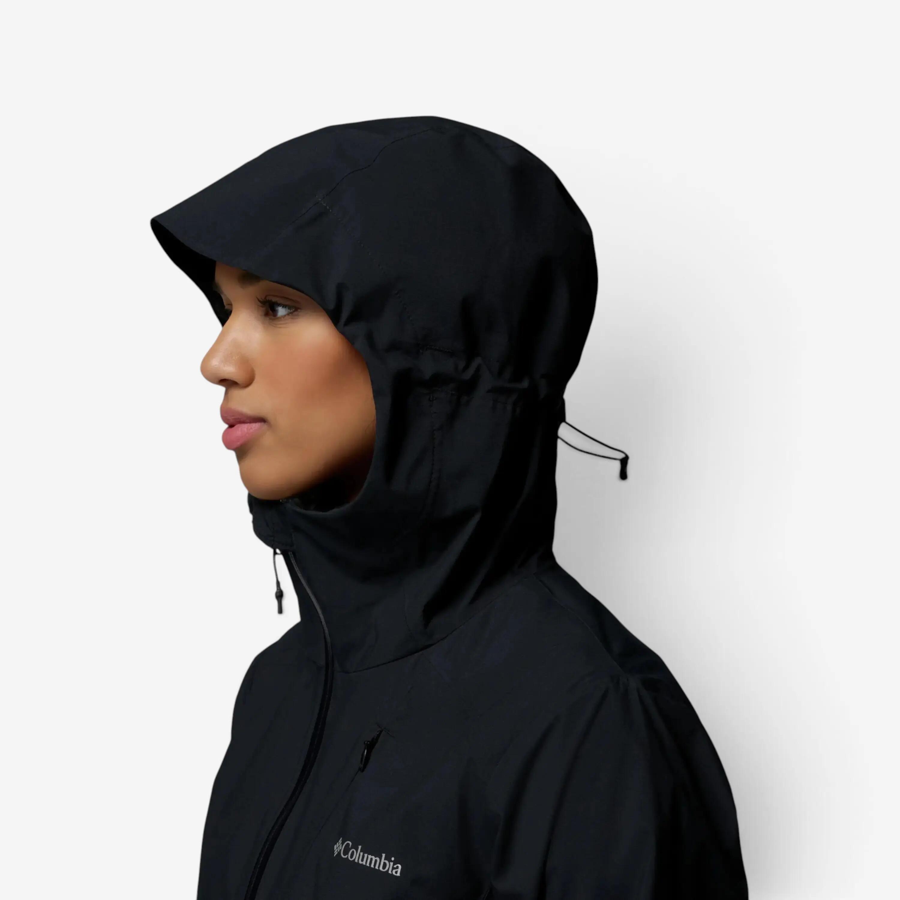Giacca trekking donna Columbia TRAILBORNE impermeabile nera 8/13