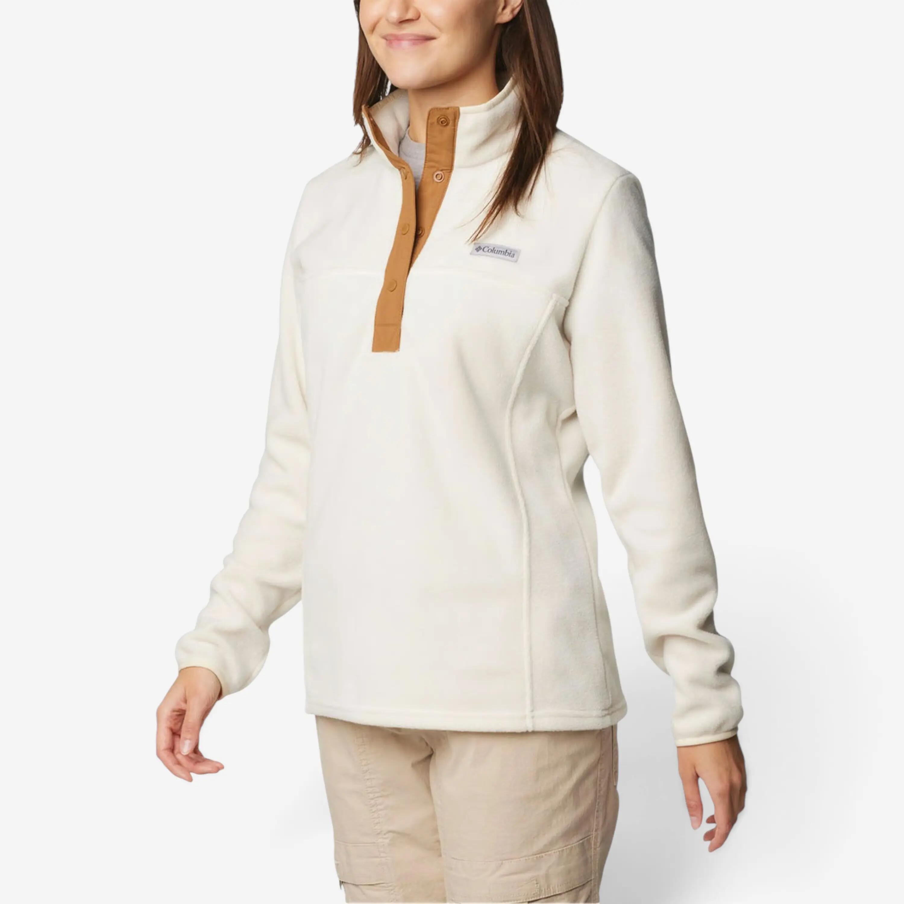 Fleecepullover Columbia Benton 1/2 Zip Damen, Weiss/Caramel 2/5