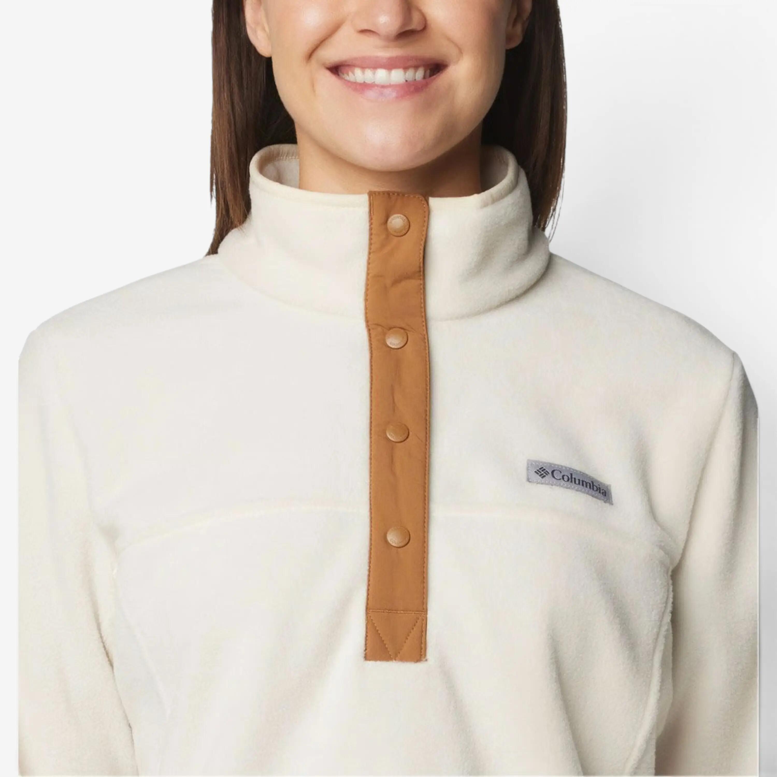 Fleecepullover Columbia Benton 1/2 Zip Damen, Weiss/Caramel 5/5