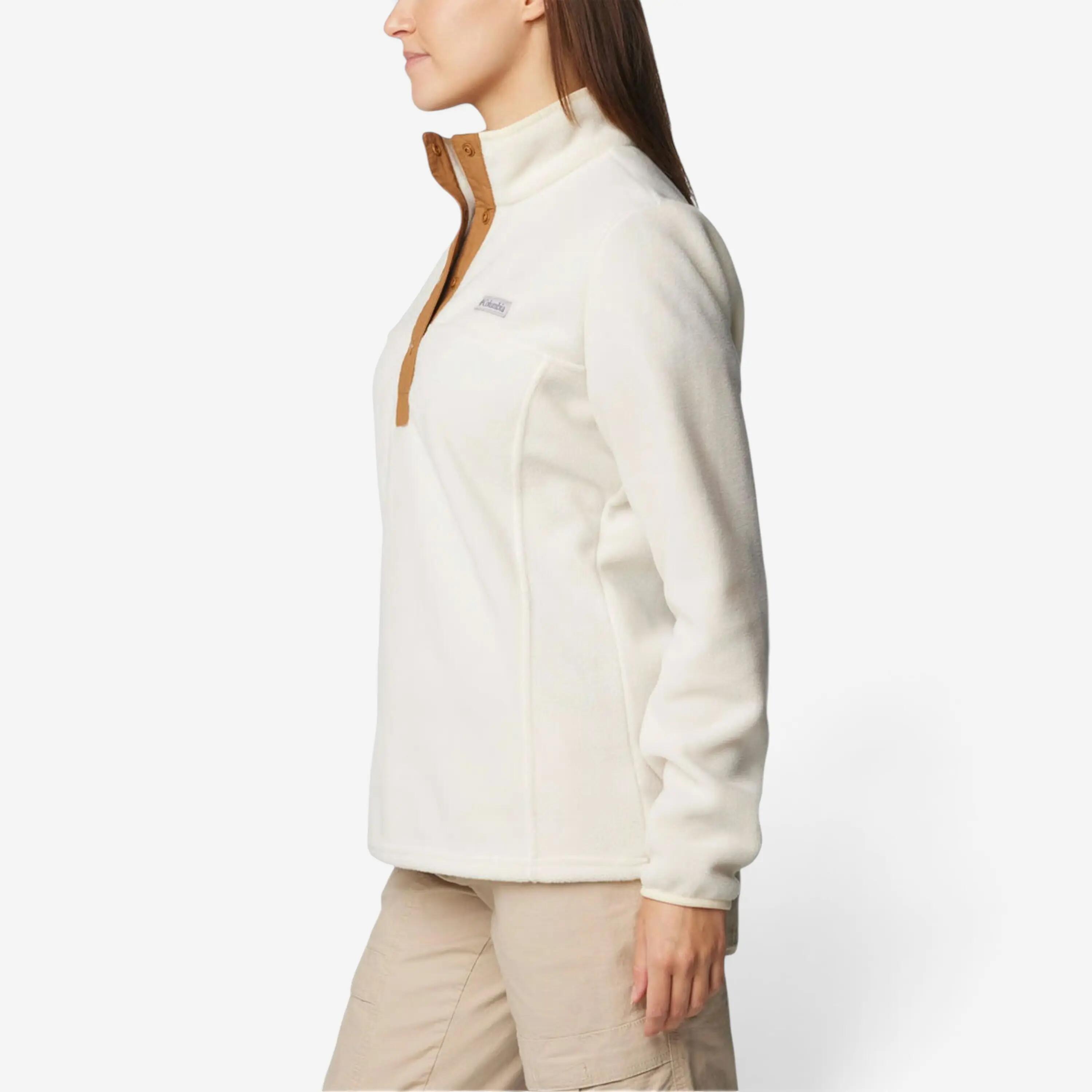 Fleecepullover Columbia Benton 1/2 Zip Damen, Weiss/Caramel 4/5