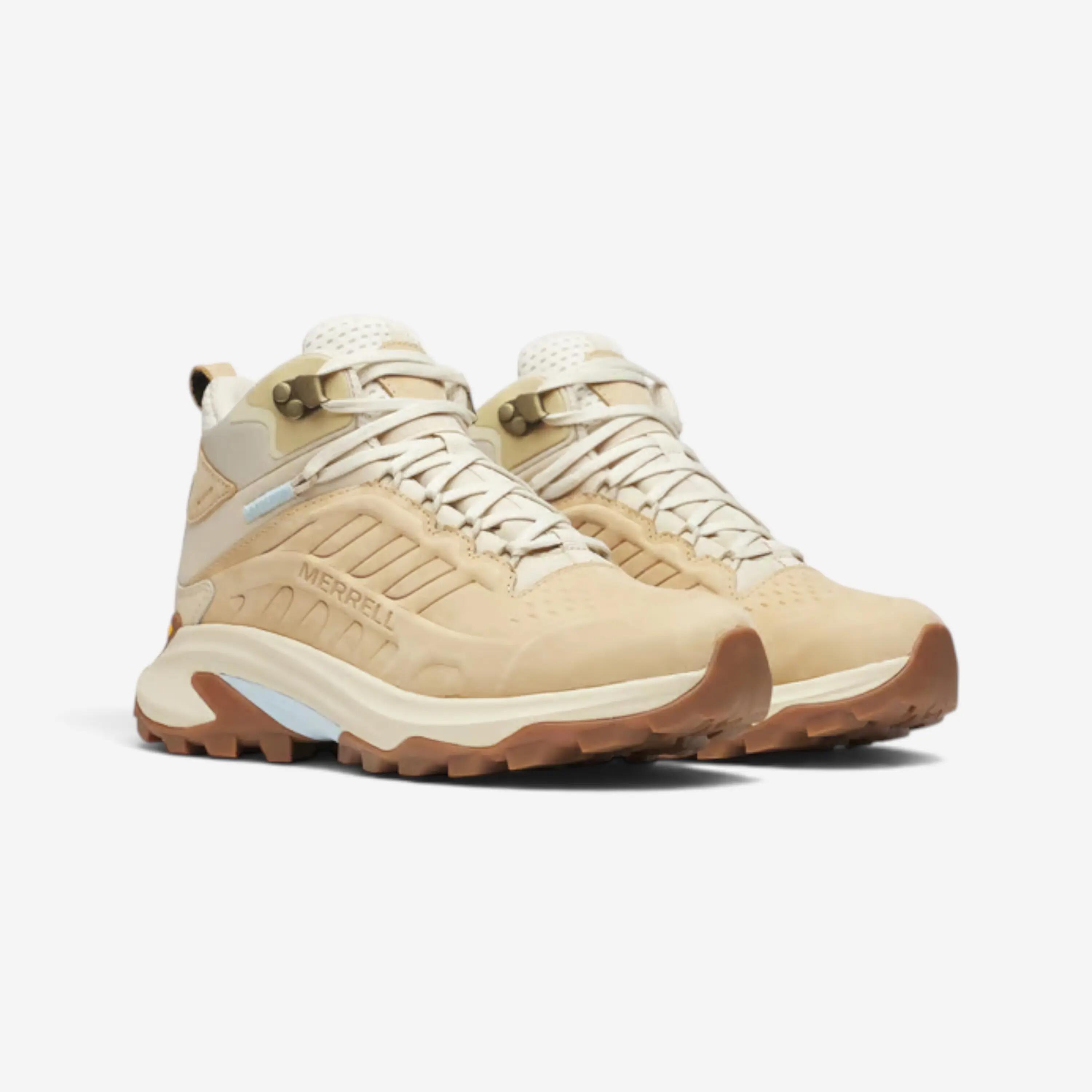 Chaussures de randonnée Merrell Moab Speed 2 LTR Mid  WP Latte en cuir 2/6