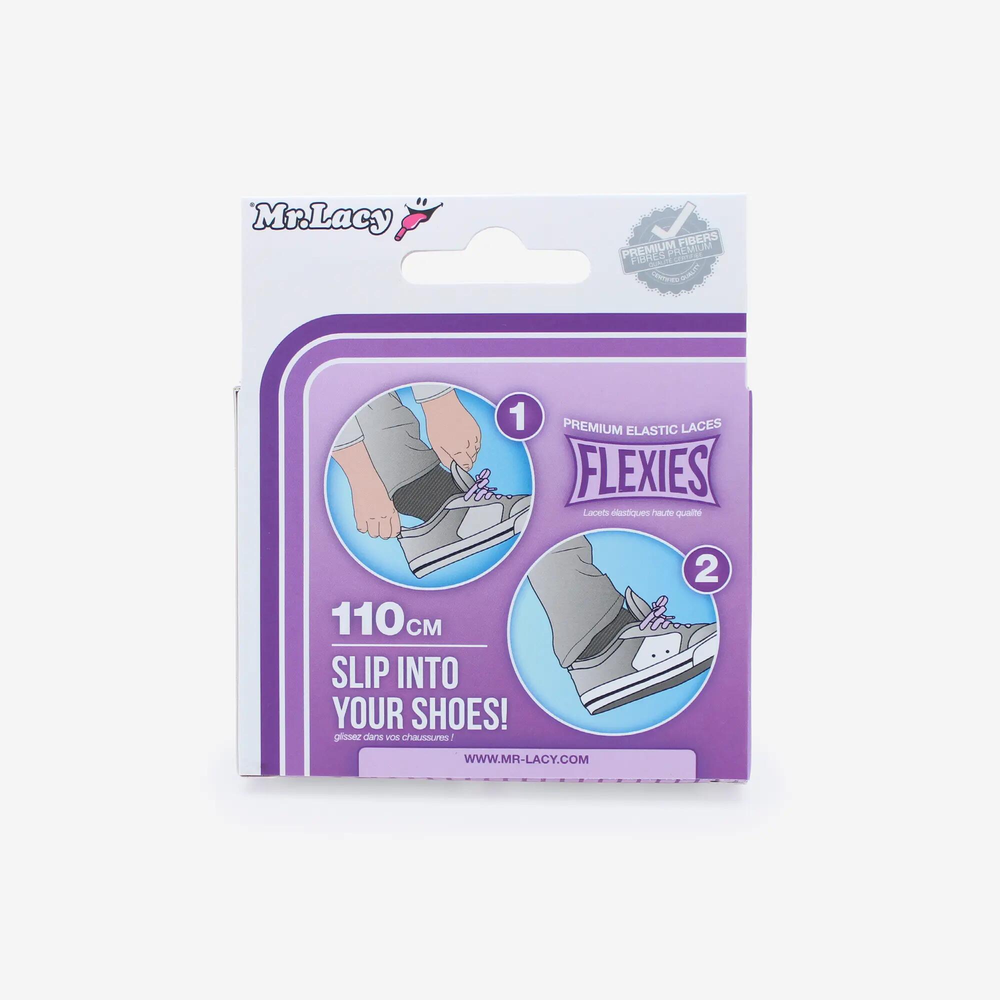 Lacets Elastiques Blanc 110 cm lifestyle ultra confortables unisexe Flexies 2/3