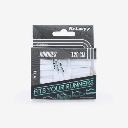 Lacets plats lifestyle premium unisexe, Runnies blanc