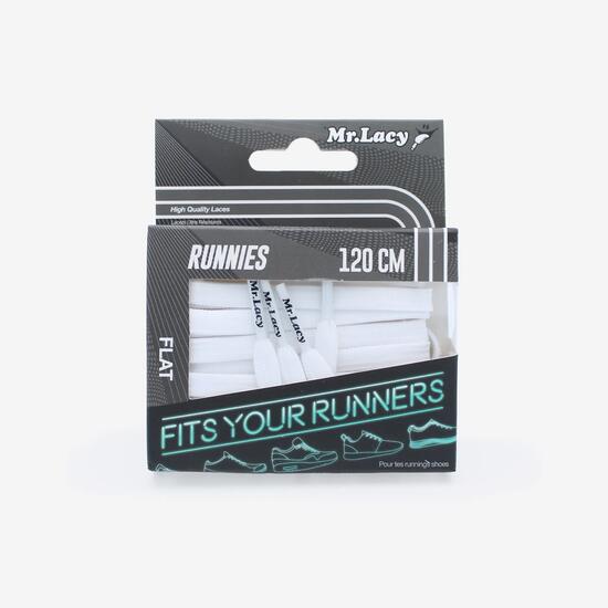 Lacets plats lifestyle premium unisexe, Runnies blanc