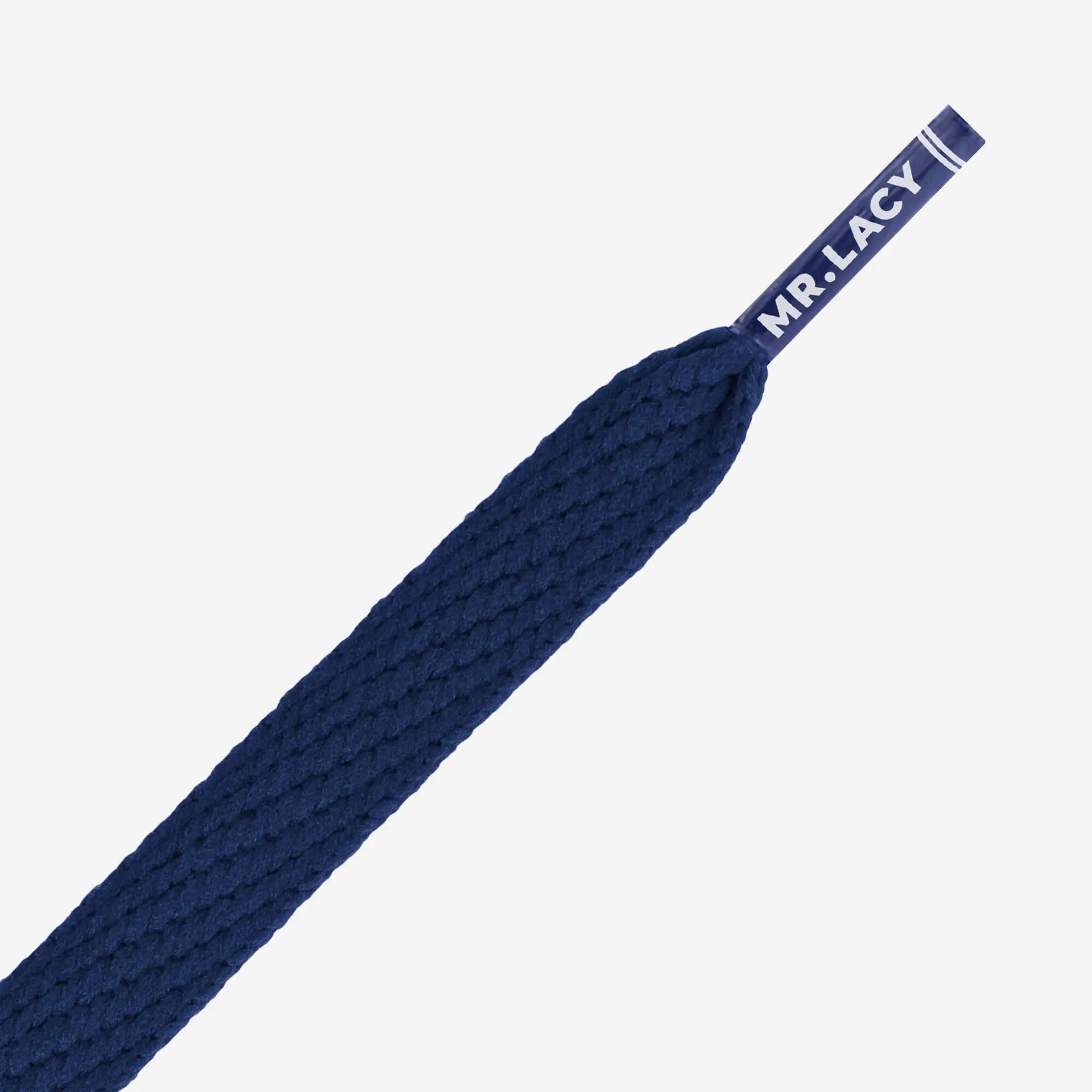 Lacets plats lifestyle classiques unisexe, Flatties bleu marine 3/3
