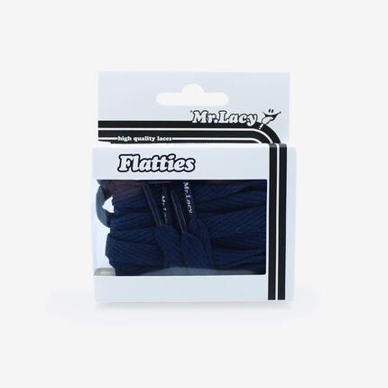 Lacets plats lifestyle classiques unisexe, Flatties bleu marine