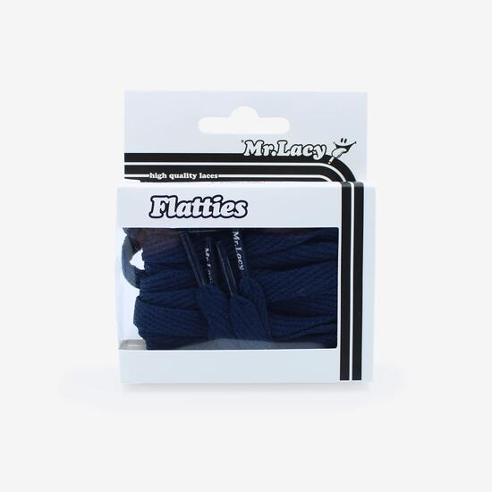 Lacets plats lifestyle classiques unisexe, Flatties bleu marine