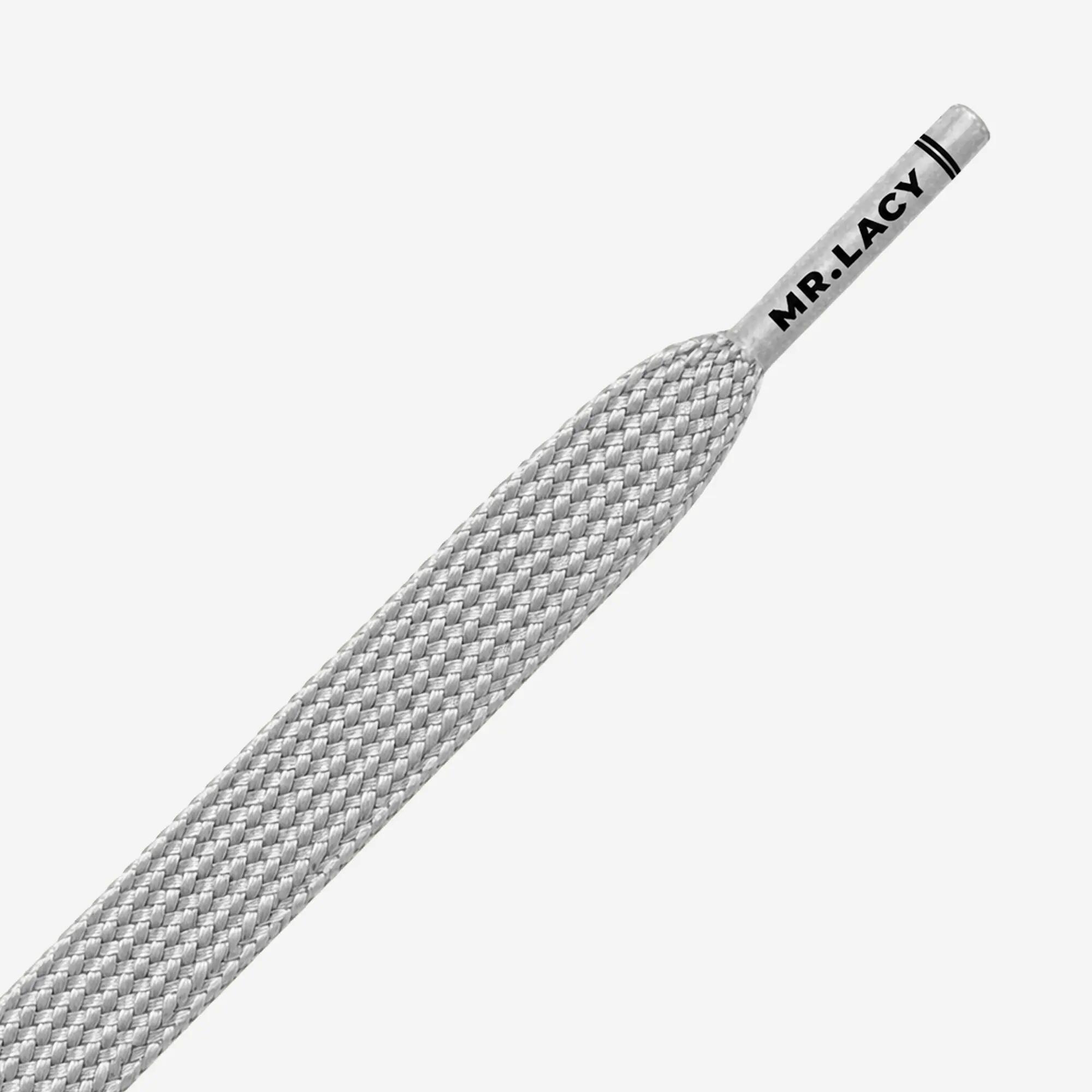 Lacets plats lifestyle classiques unisexe, Flatties argenté 3/3