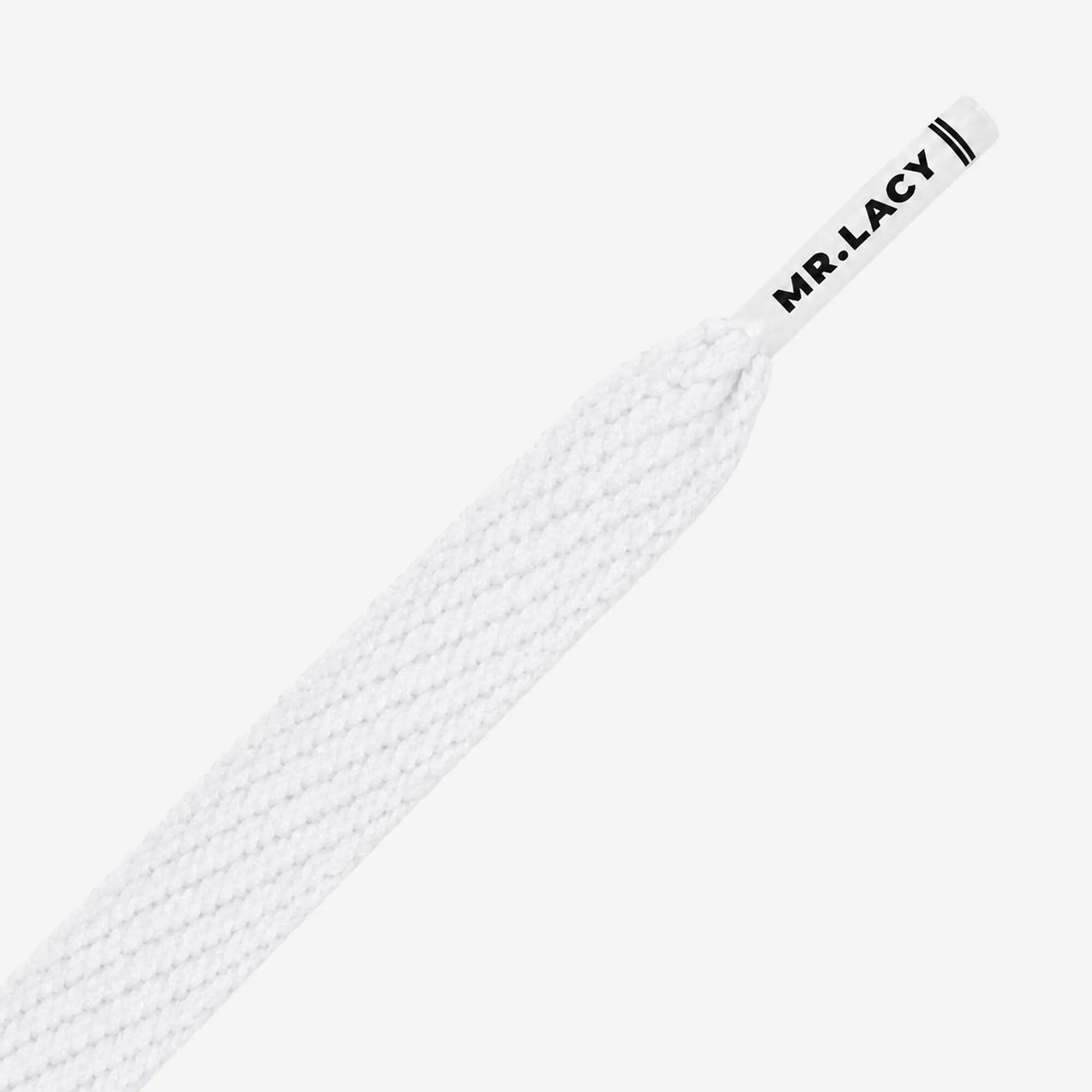 Lacets plats lifestyle classiques unisexe, Flatties blanc 3/3