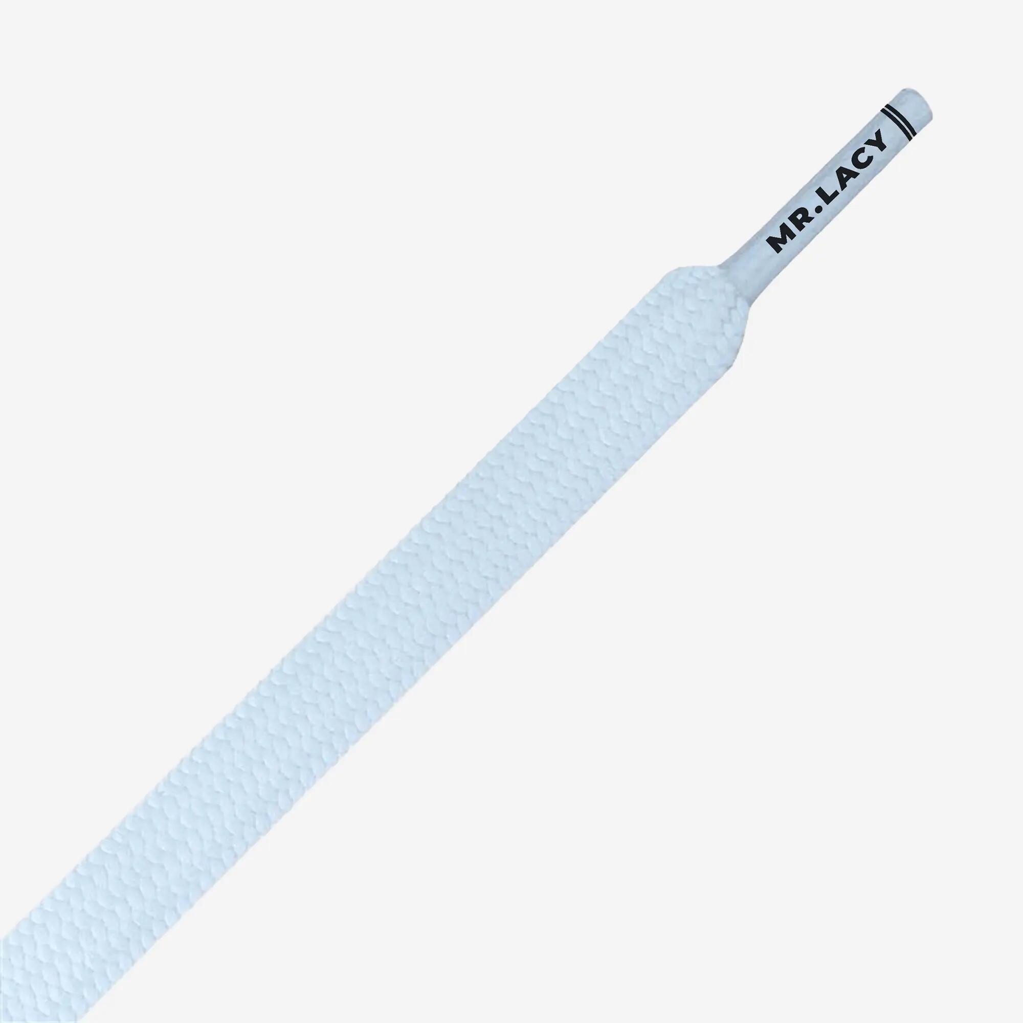 Lacets plats lifestyle premium unisexe, Flatties bleu pastel 3/3
