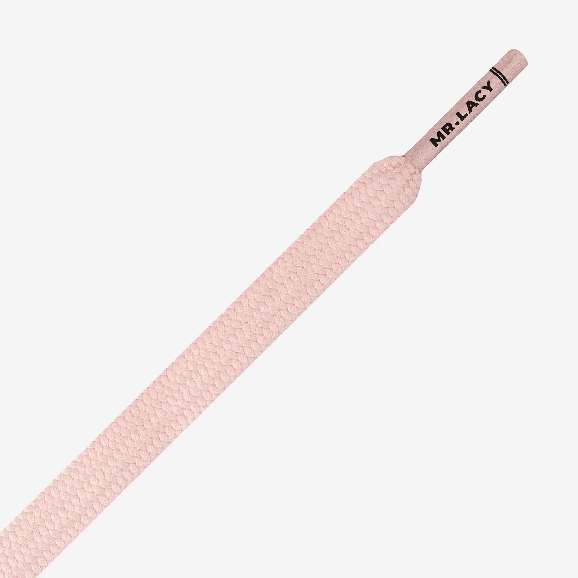 Lacets plats lifestyle premium unisexe, Flatties rose pastel 3/3