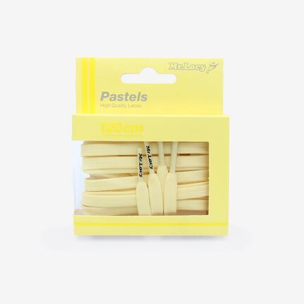 Lacets plats lifestyle premium unisexe, Flatties jaune pastel