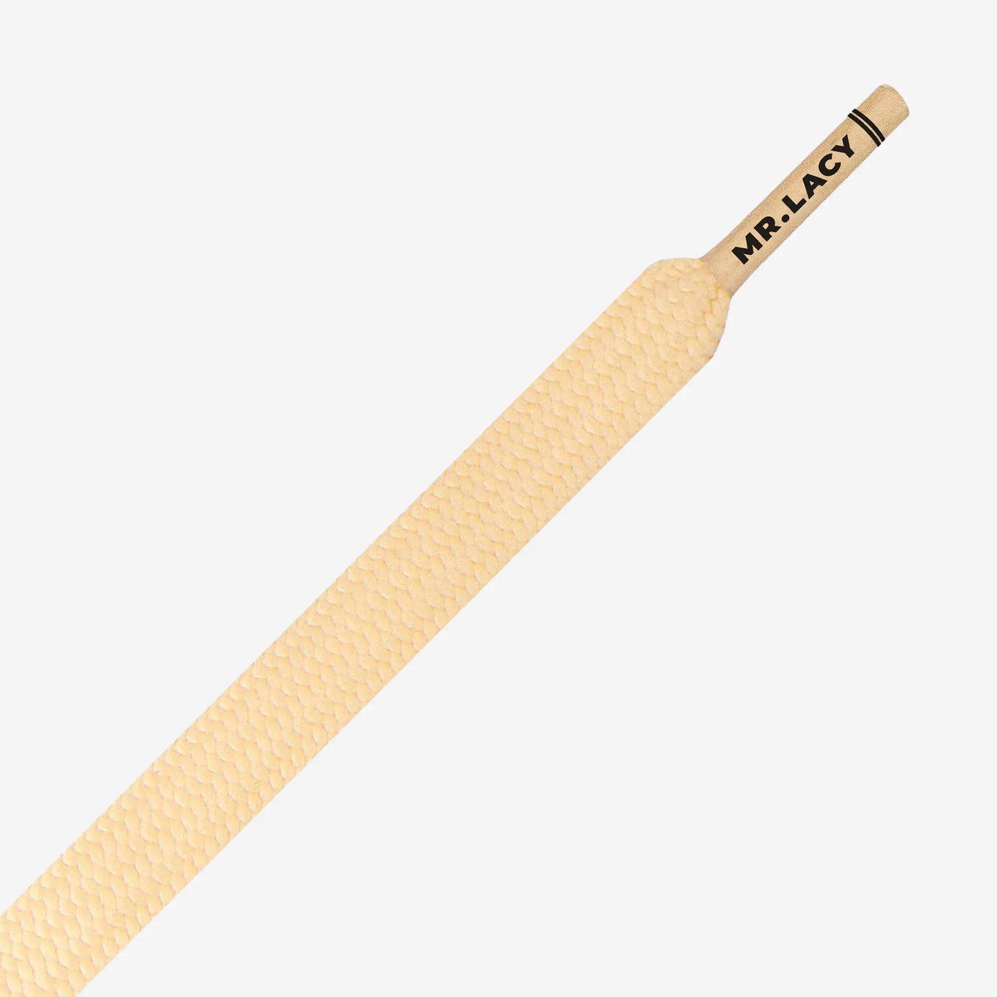 Lacets plats lifestyle premium unisexe, Flatties jaune pastel 3/3
