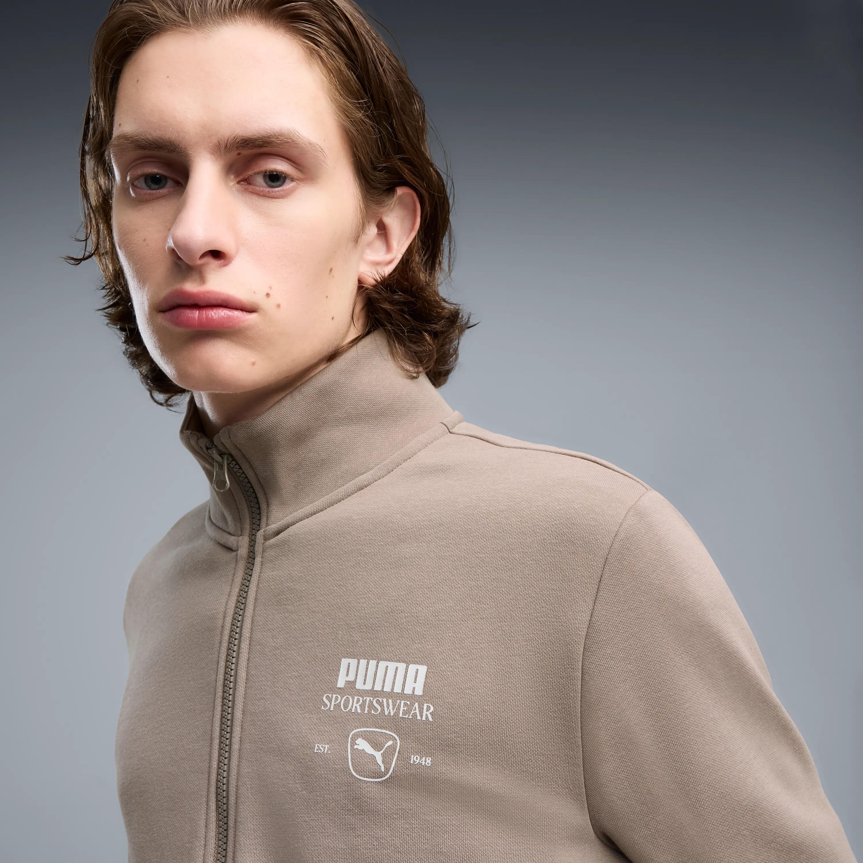 TUTA PUMA UOMO NERO GRIGIA 3/4