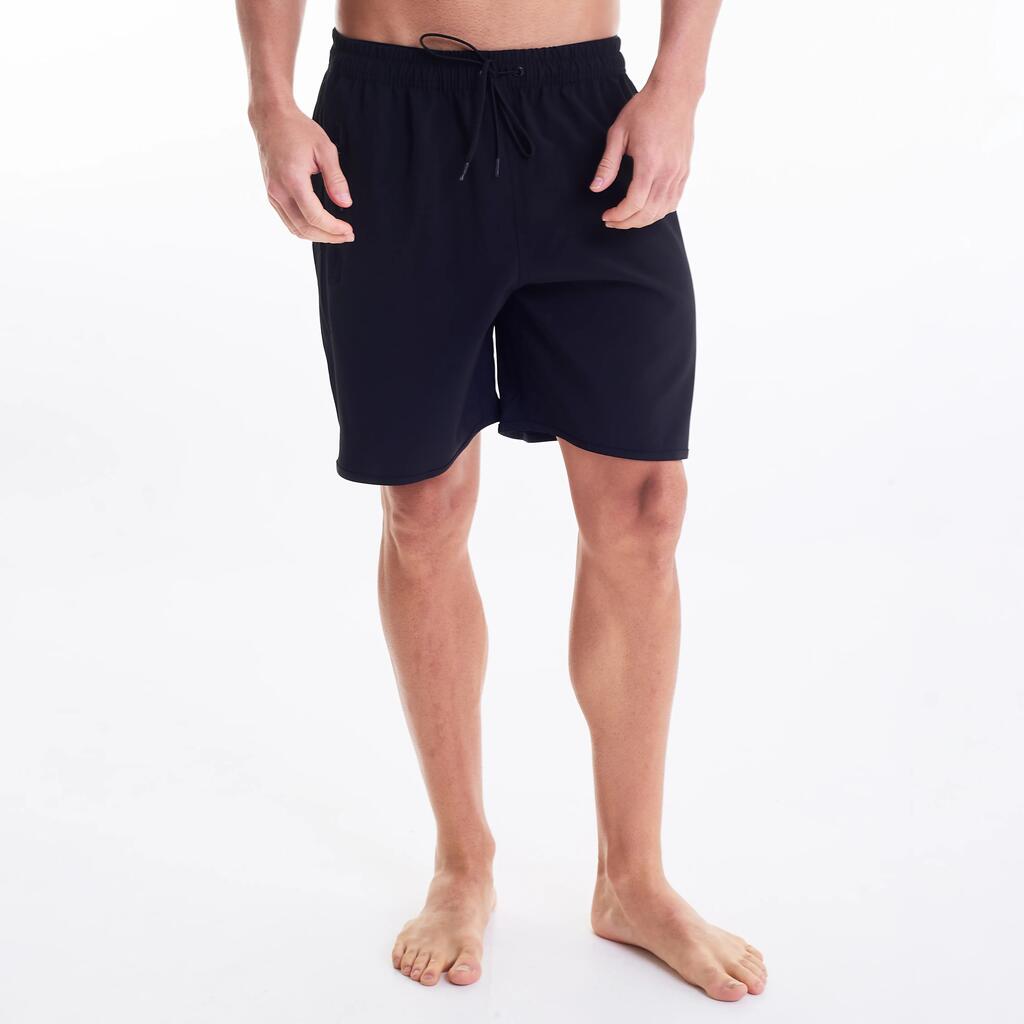 Pantaloneta de Surf Tribord Hombre Negro Bolsillo Cremallera