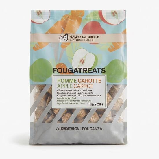 Friandises équitation cheval / poney fougatreat naturelle 1 kg pomme et carotte