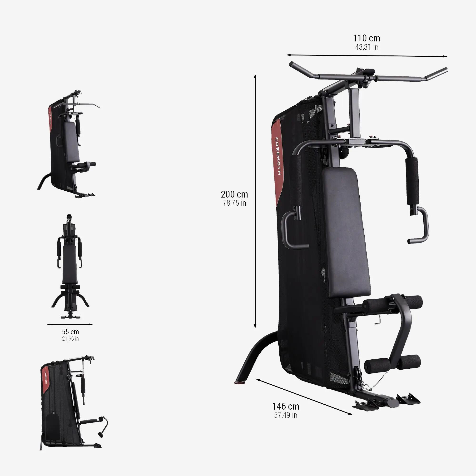 Machine musculation charge guidée compact - Home gym 900 2/13