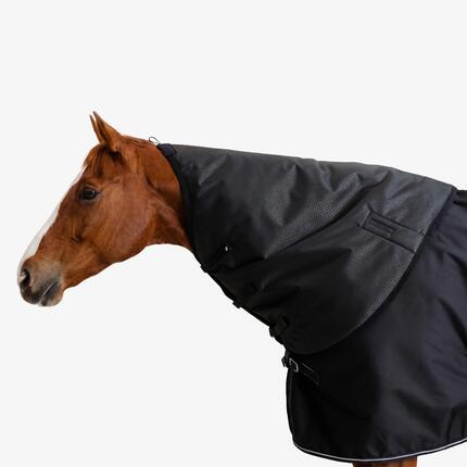 Couvre cou Cheval imperméable 0 gr 600D - Allweather light noir