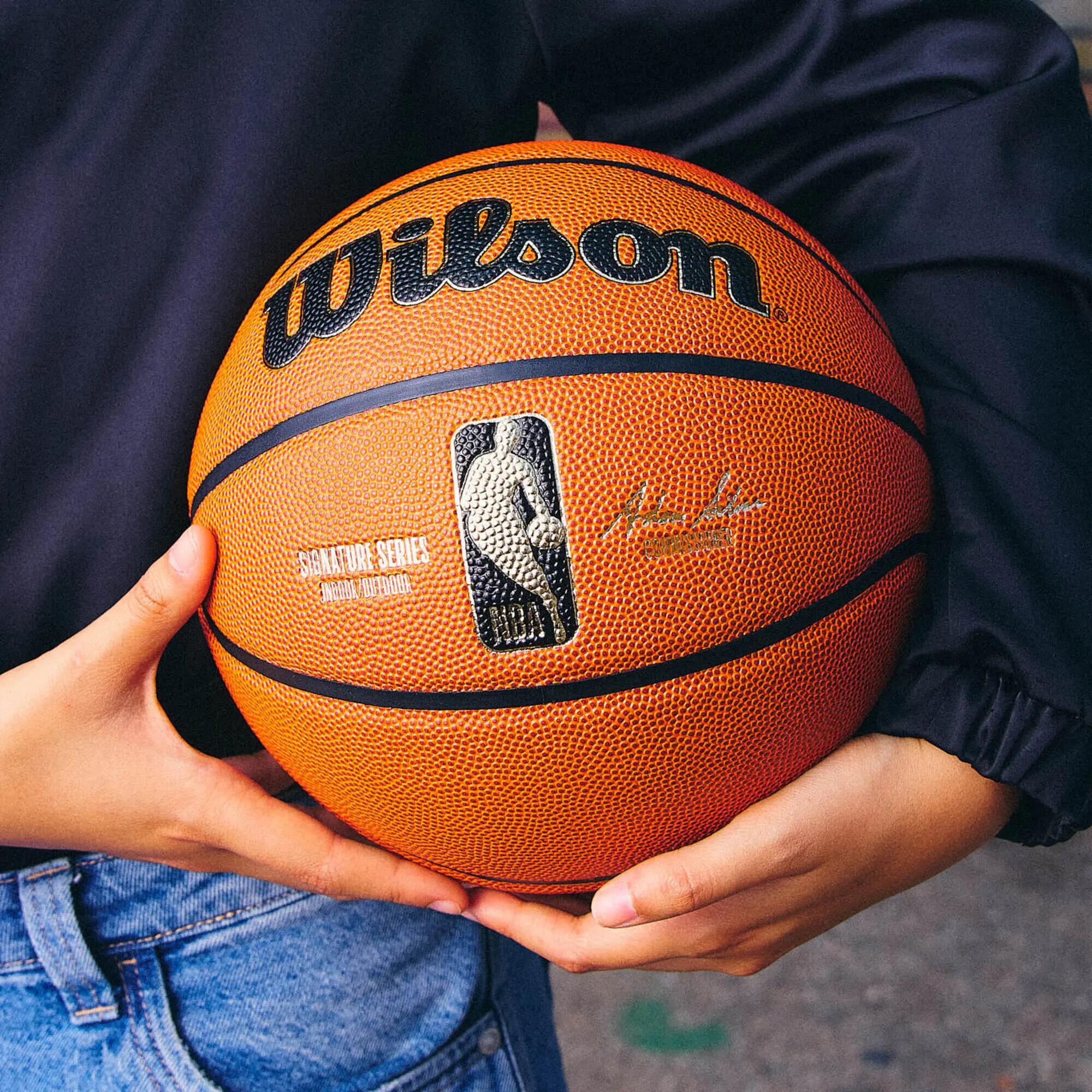 Ballon de basketball Taille 7 - NBA Signature Series S7 orange 3/9