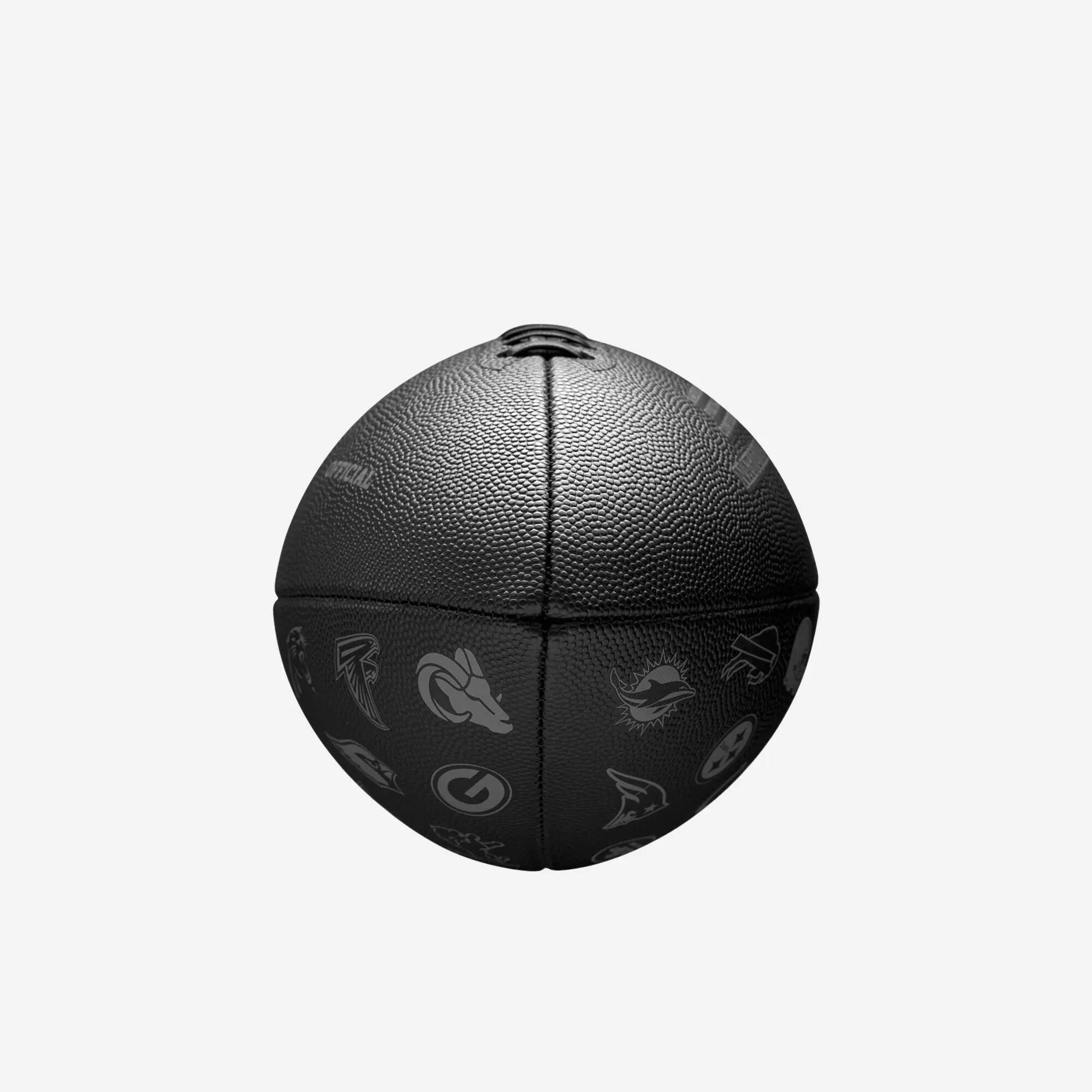 Ballon de football américain - Replica NFL officiel Throwback 32 équipes noir 5/8