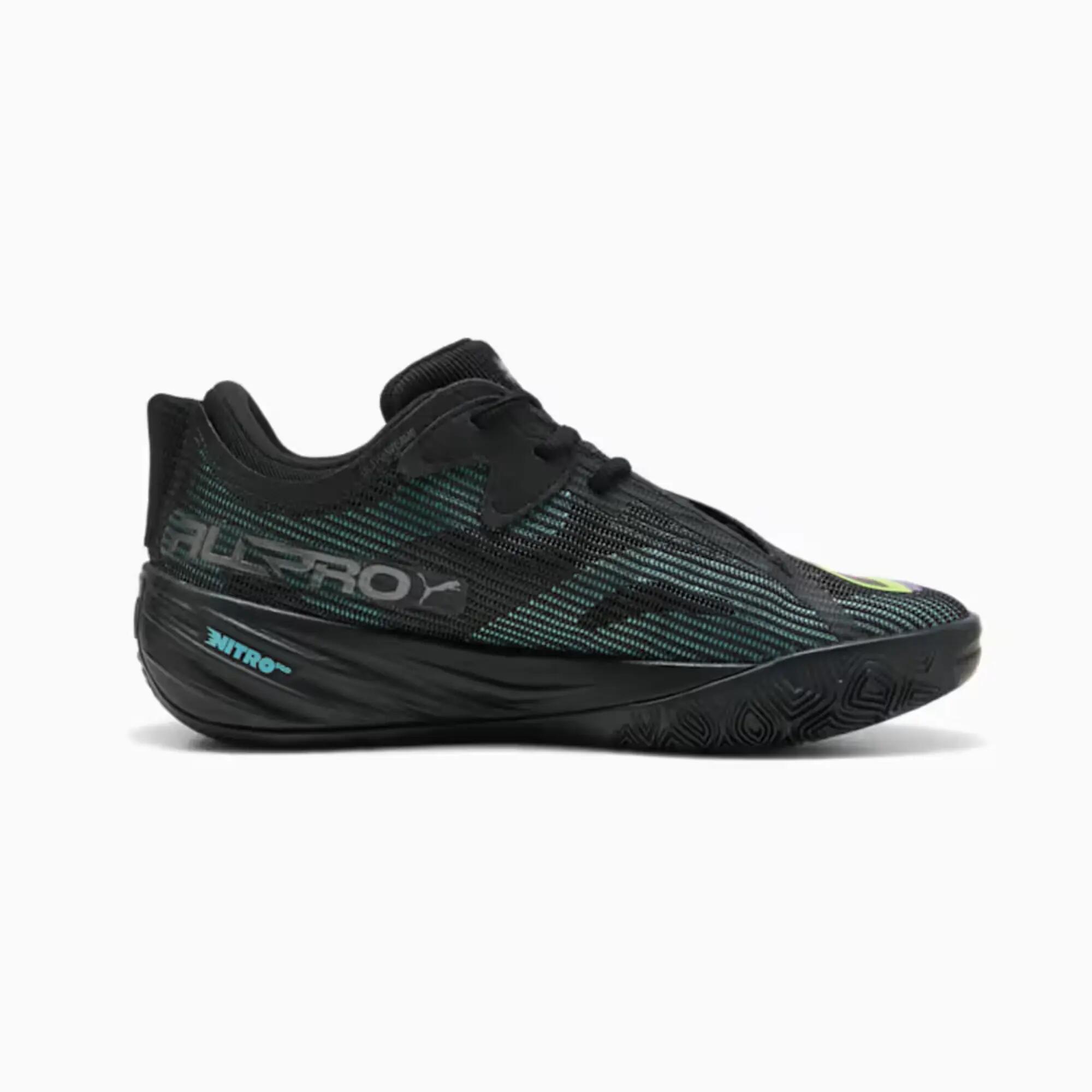 Chaussures de basketball Adulte - All-Pro Nitro 2 noir et vert 6/8