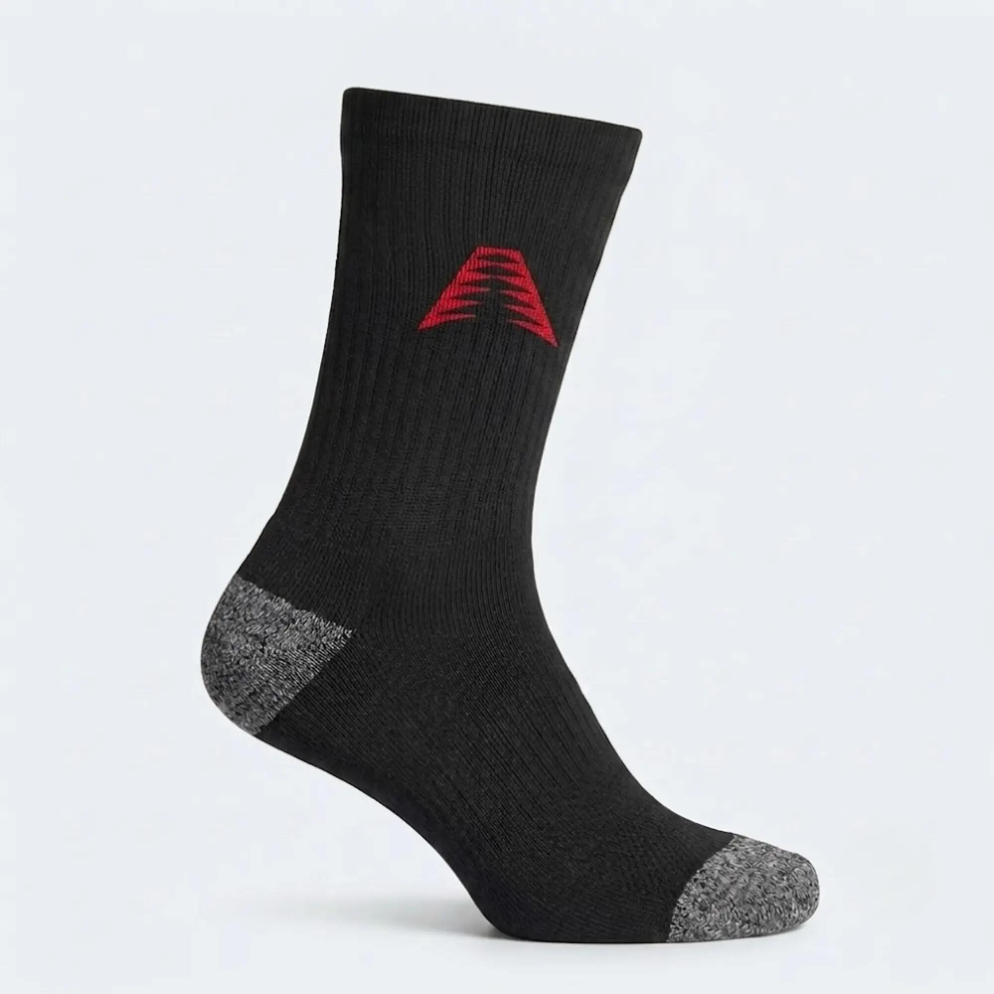 Meias de Basquetebol Adulto - Anthony Edwards preto/vermelho 4/6