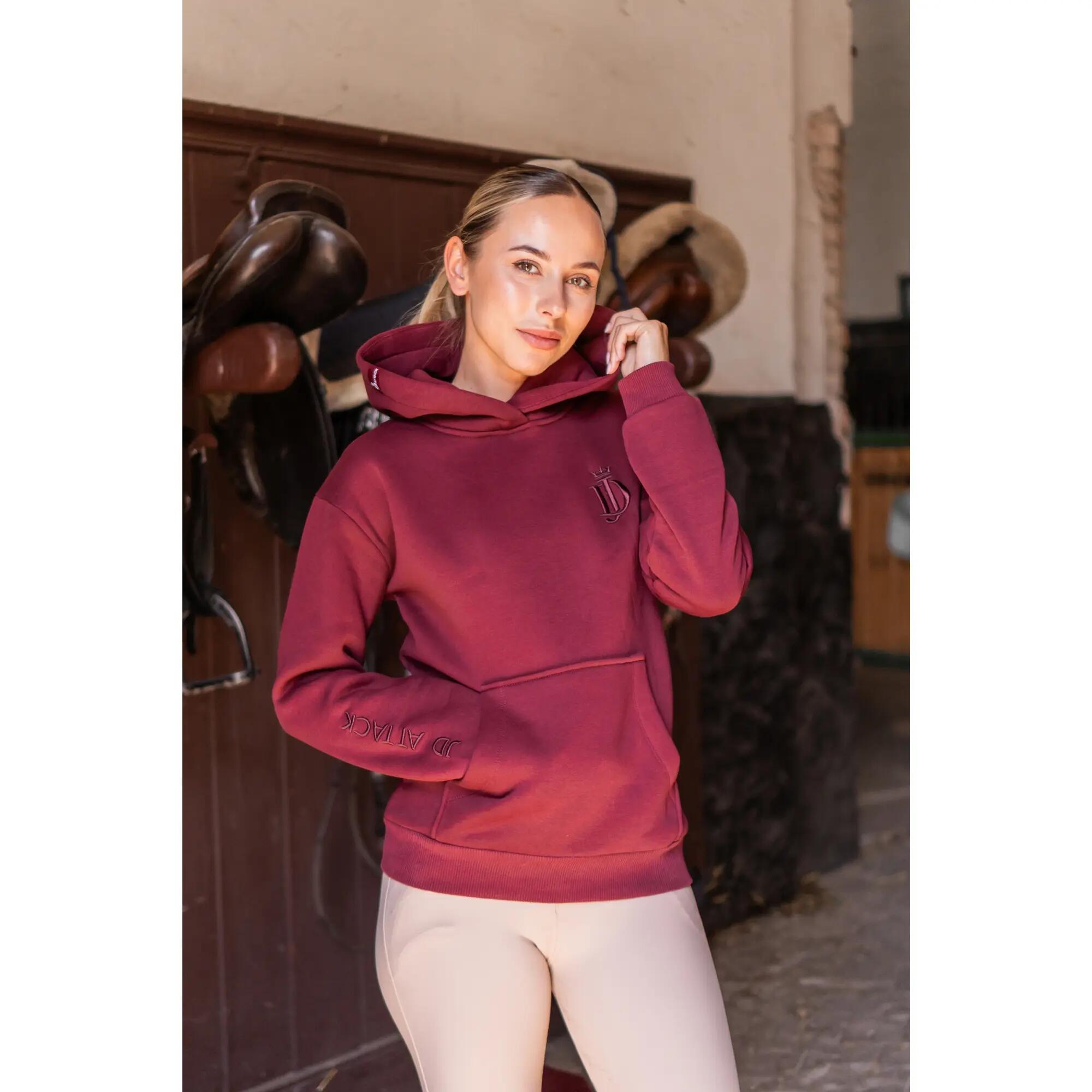 Bluza jeździecka z kapturem damska Pure JD Attack 2/3