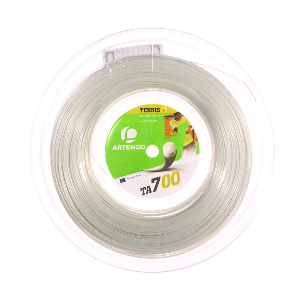 TA700 Reel Tennis Racket String - White