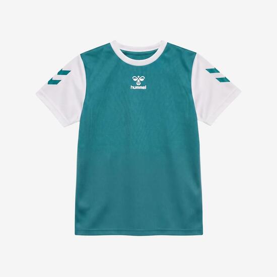 T-shirt de Handball Enfant - Maillot panoplie vert/blanc