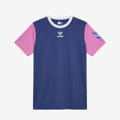 Handbalshirt voor dames blauw/roze