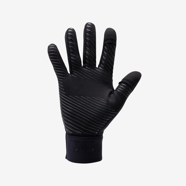 Voetbalhandschoenen voor kinderen Keepdry 500 zwart