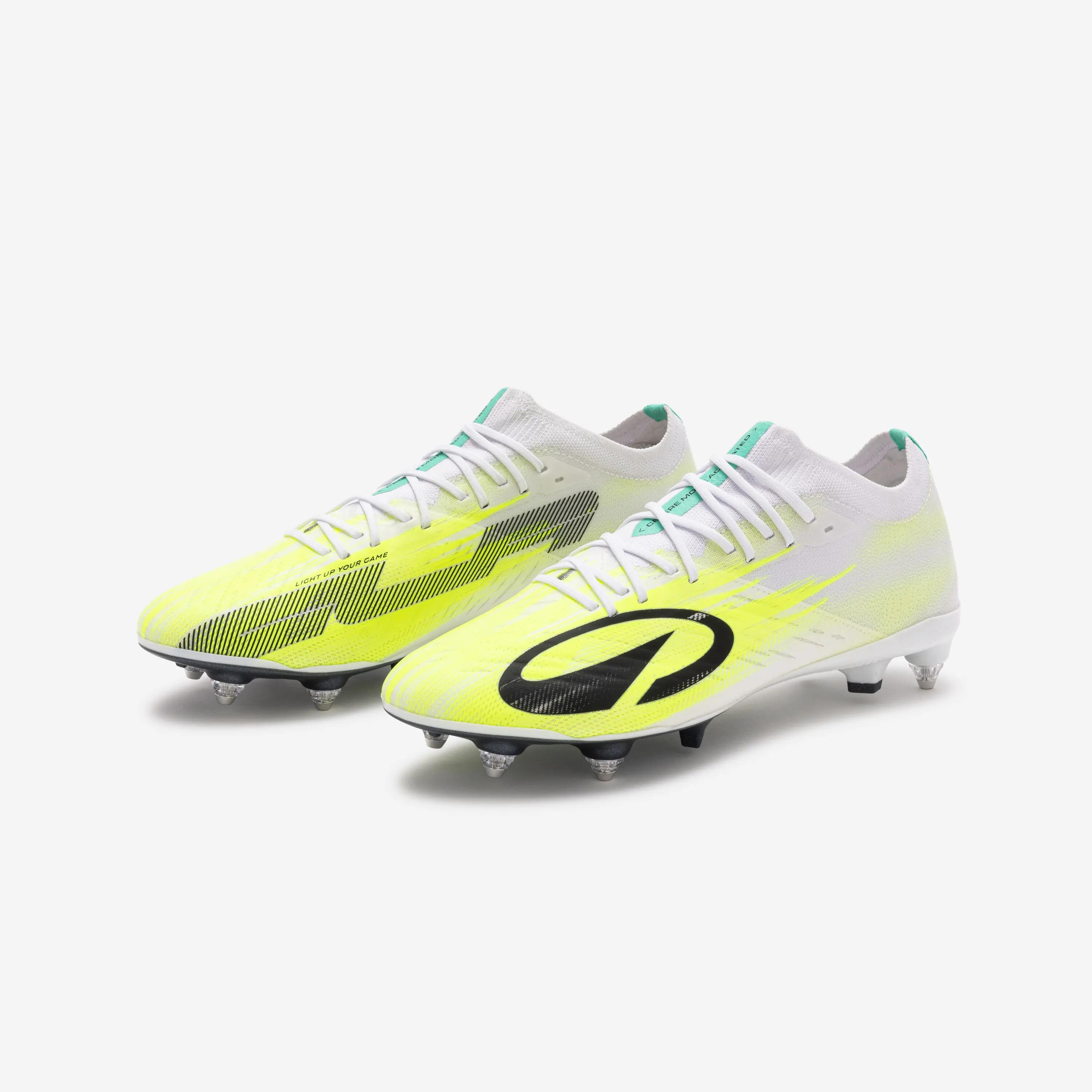 Chuteiras de futebol CLR 7 Elite SG White Yellow Meteor adulto 2/6