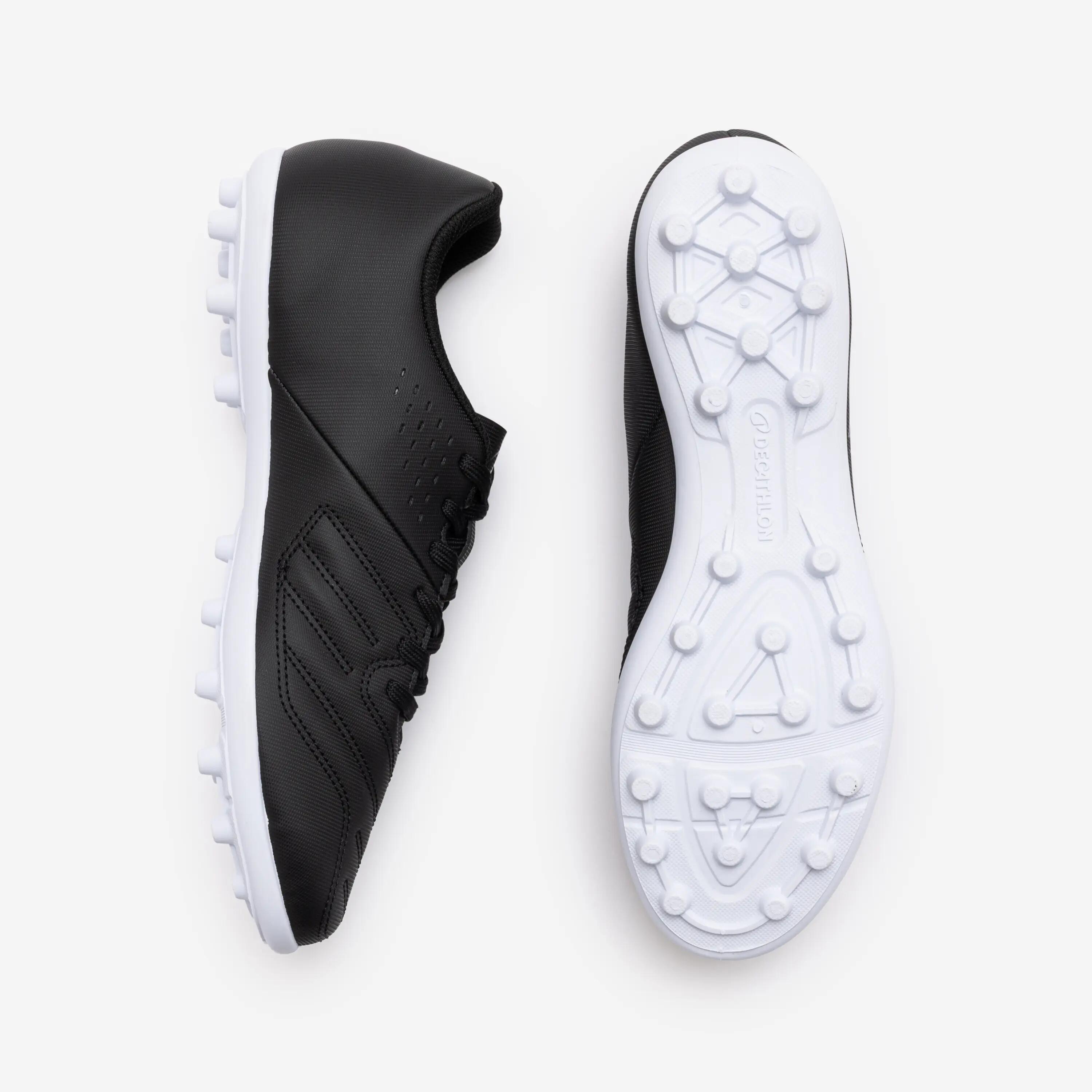 Chaussures de football adulte à lacets 100 FGAG noir 6/6