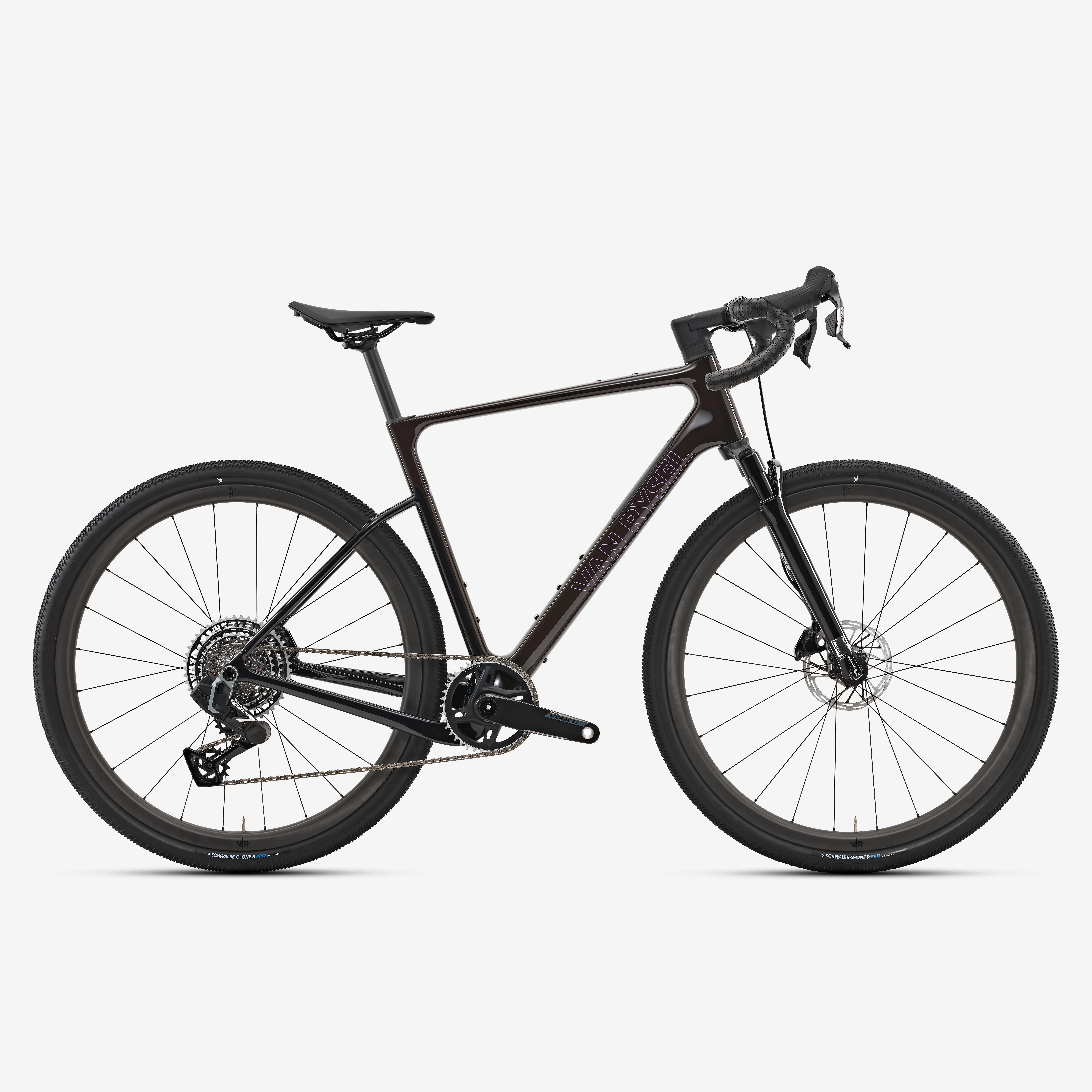 Vélo gravel carbone SRAM Force XPLR 1x13v fourche suspendue, EDR-G CF Marron