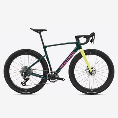 Bici gravel RCR-G Sram RED AXS E1 XPLR verde ruote VR50 carbon