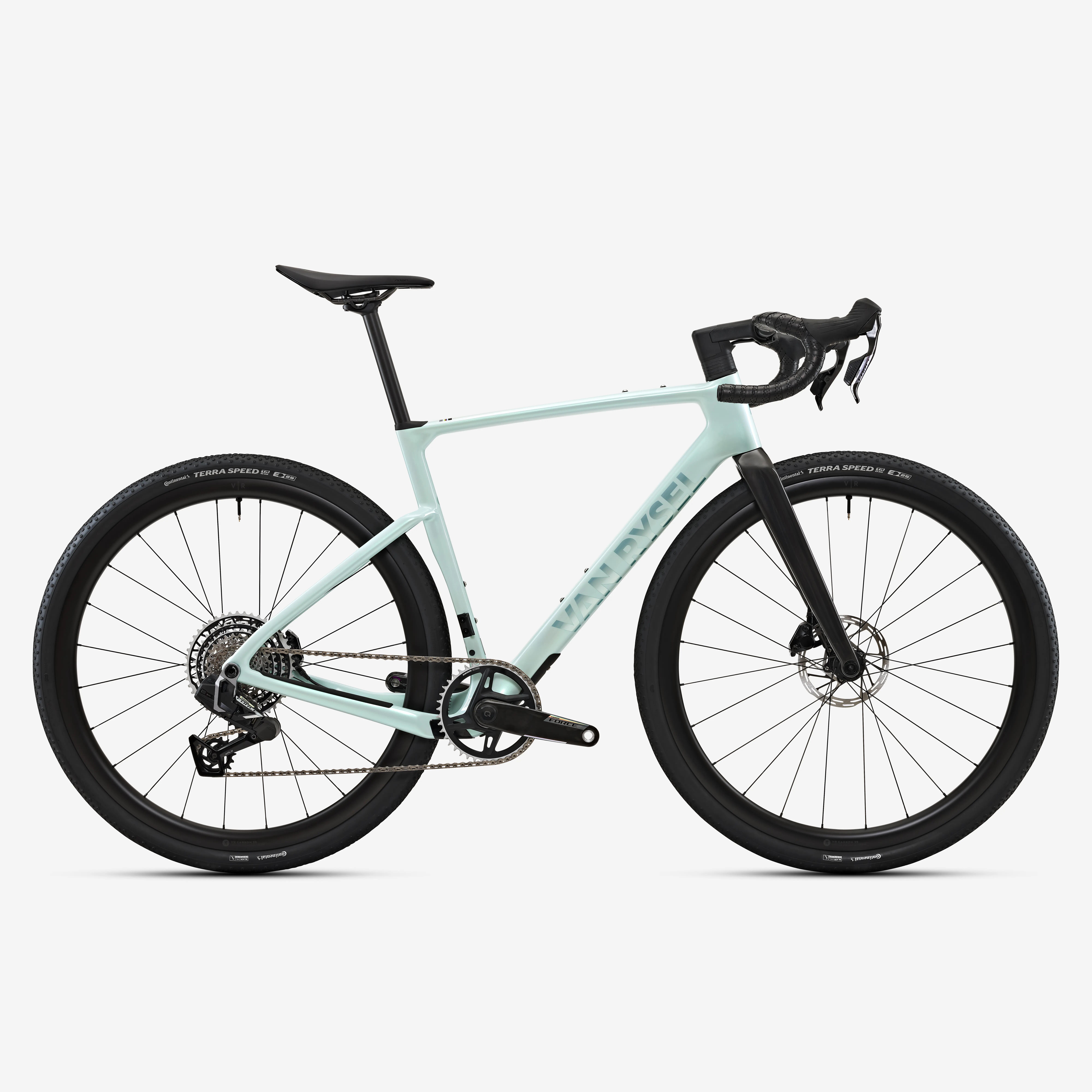 Vélo gravel SRAM Force AXS E1 XPLR capteur de puissance, RCR-G bleu ciel