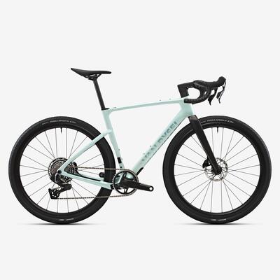 Bici gravel RCR-G Sram FORCE AXS E1 XPLR azzurra ruote VR35 carbon