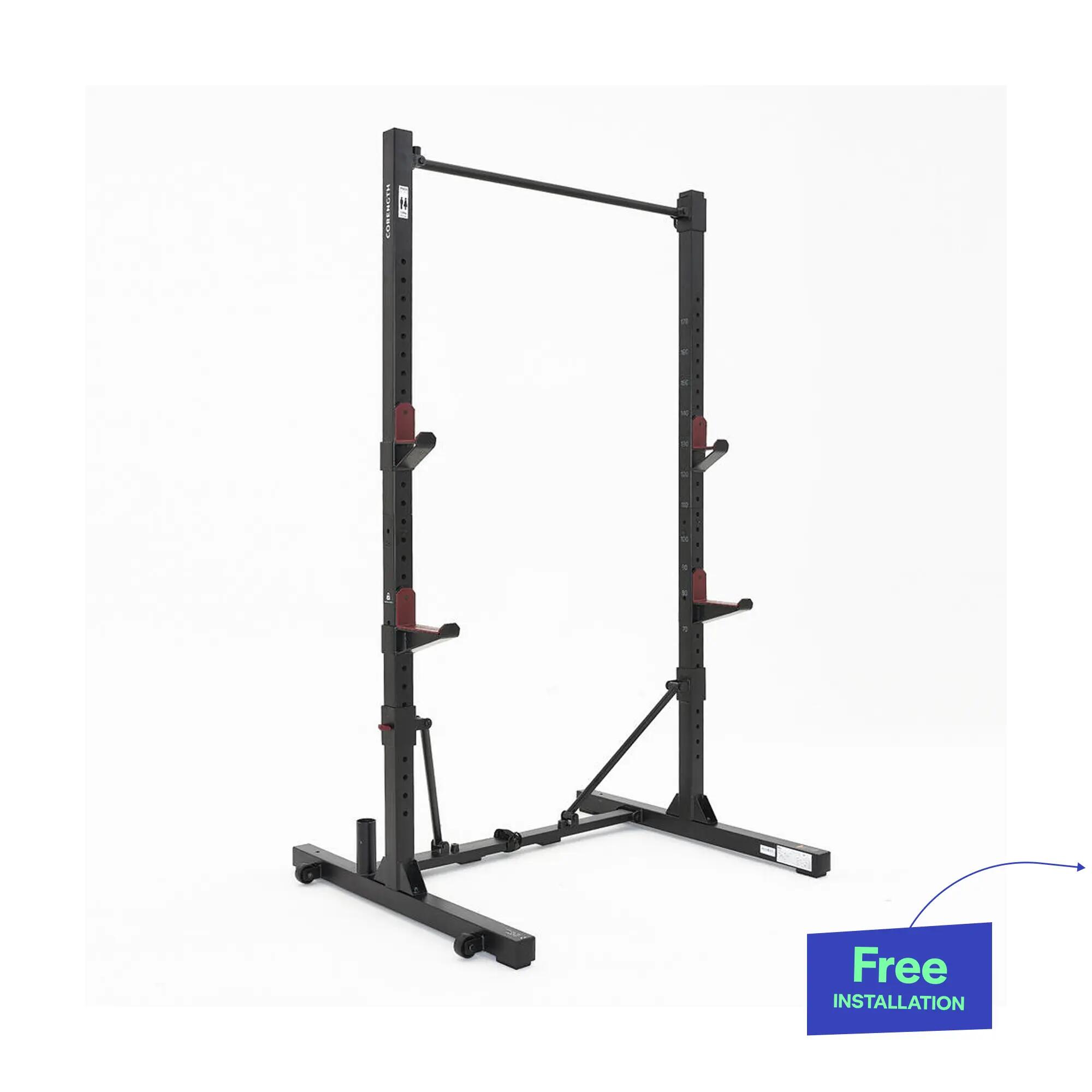 Weight Training Fold-Down Rack for for Squats and Pull-Ups, Supports upto 130kg -  1