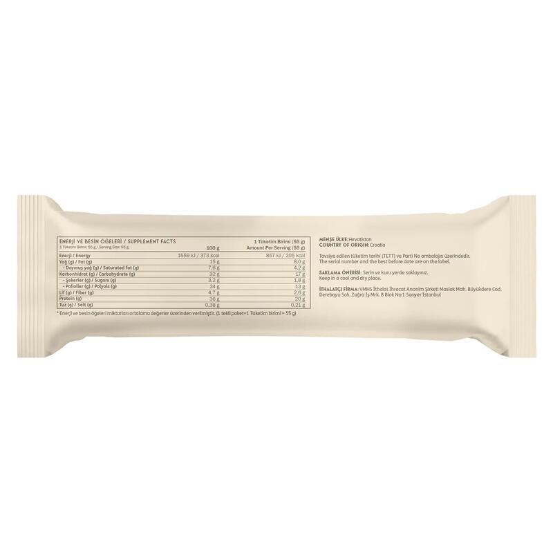 Clean Powders Deluxe Protein Bar - 55 Gr - Beyaz Çikolata Kurabiye Aromalı