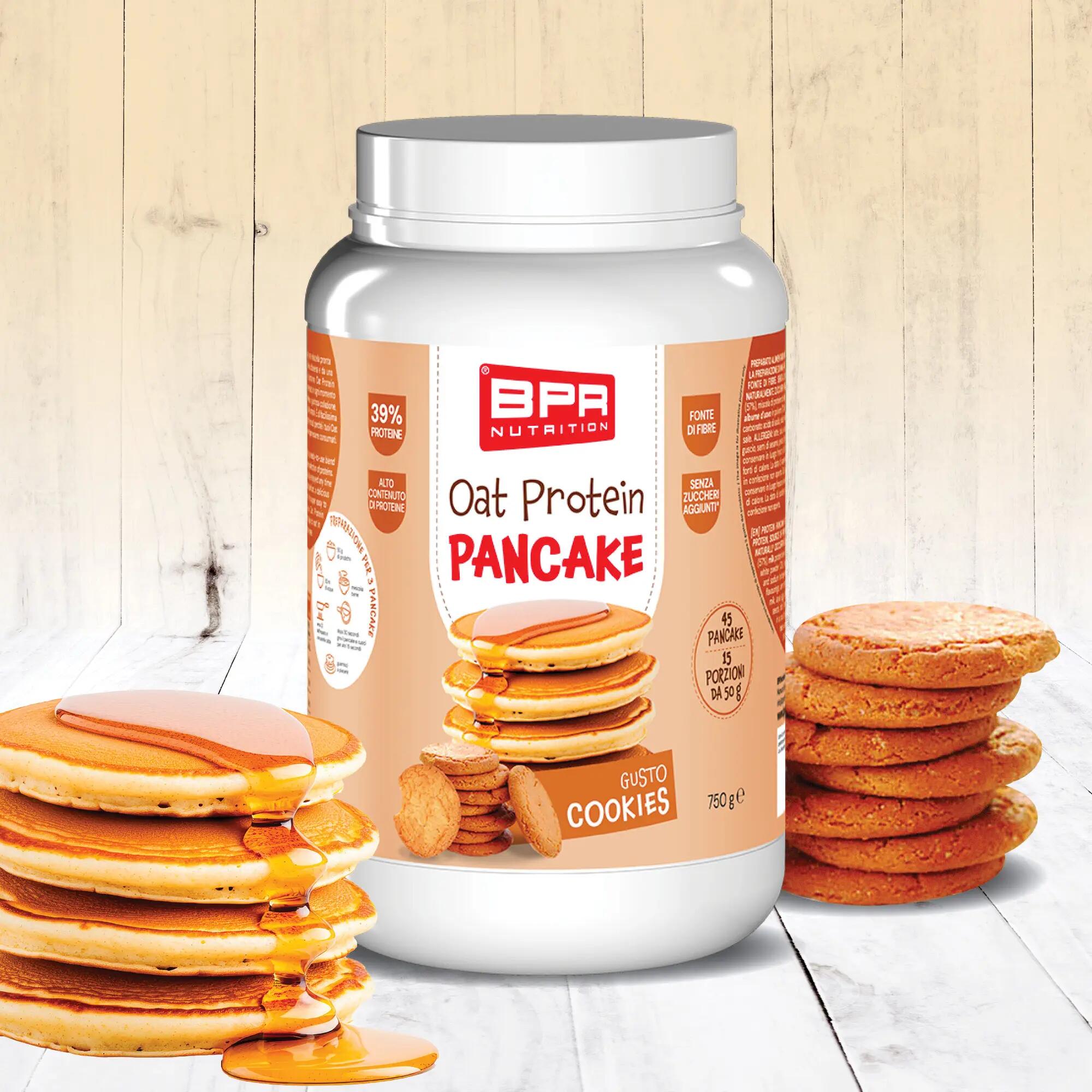 PREPARATO PANCAKE PROTEICO IN POLVERE BPR GUSTO COOKIES 750 G 2/2