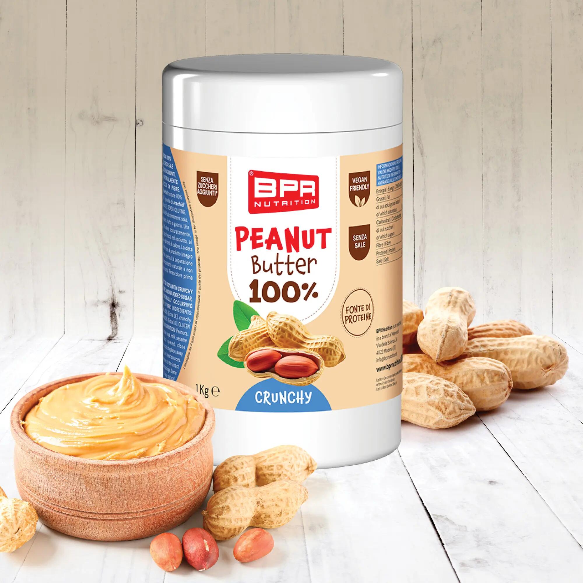 PEANUT BUTTER CRUNCHY BPR SENZA SALE E SENZA ZUCCHERI AGGIUNTI 1 KG 2/2