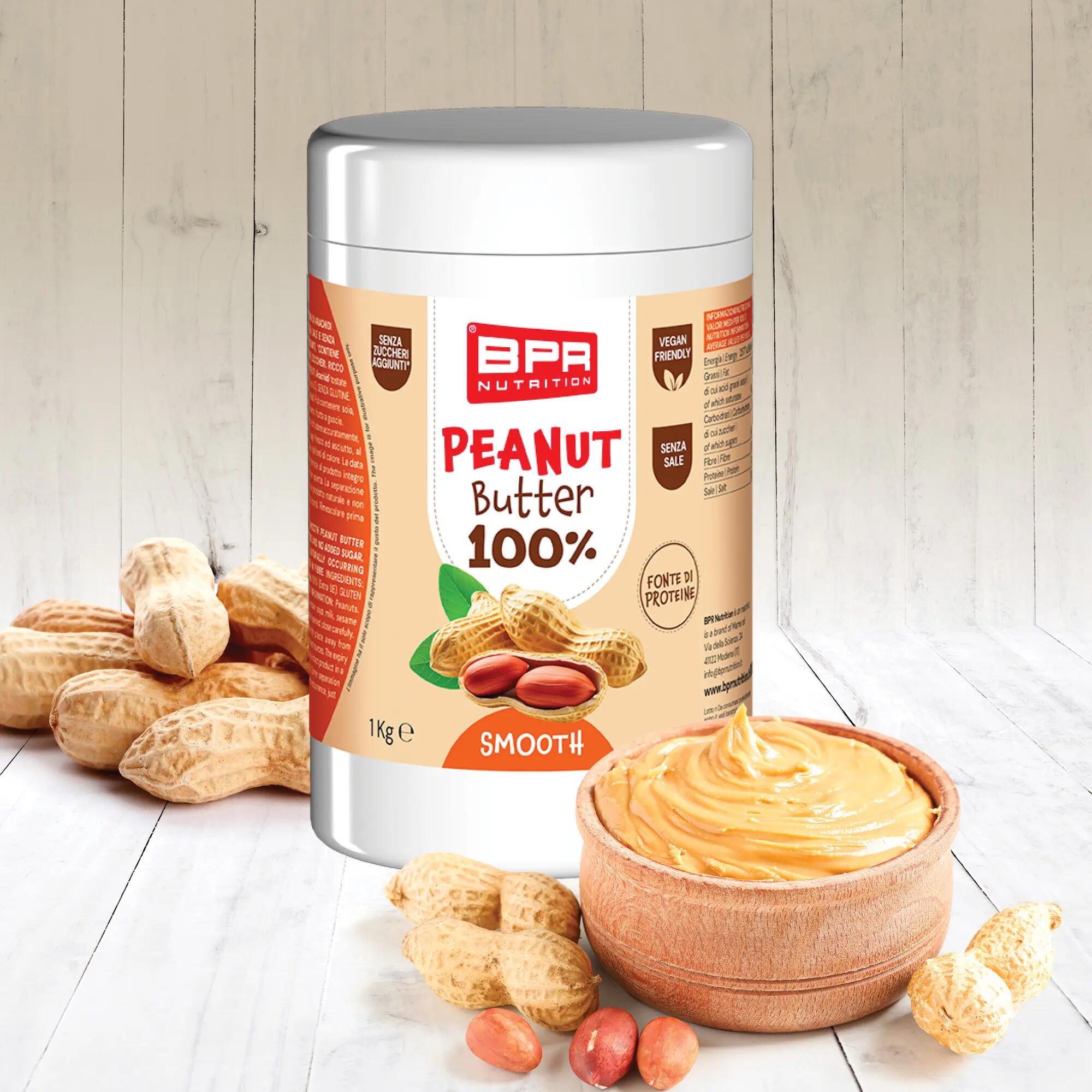 Peanut Butter smooth BPR senza sale e senza zuccheri aggiunti 1kg 2/2