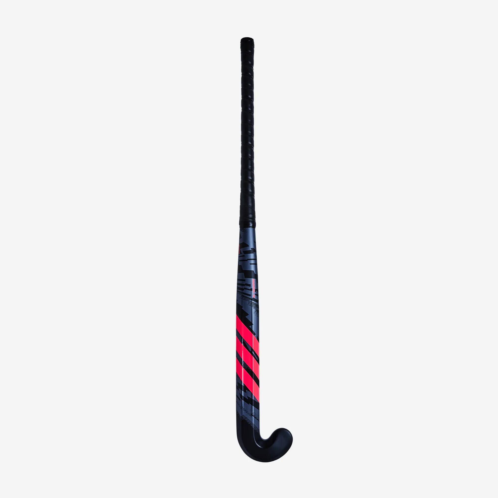 Stick de hockey sur gazon Adulte - Chaosfury .30 noir/rose/gris 3/4