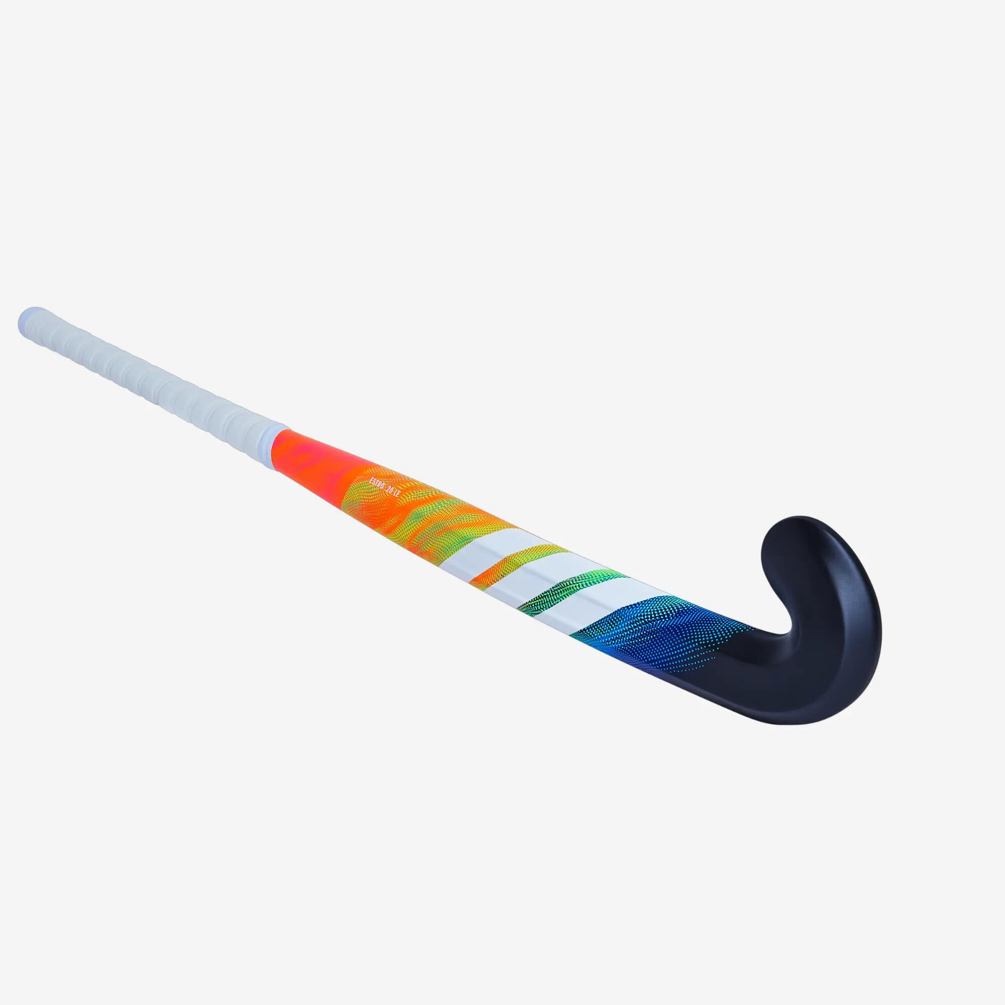 Stick de hockey sur gazon Adulte - Estro .20 World Cup blanc/orange/bleu/vert 4/4