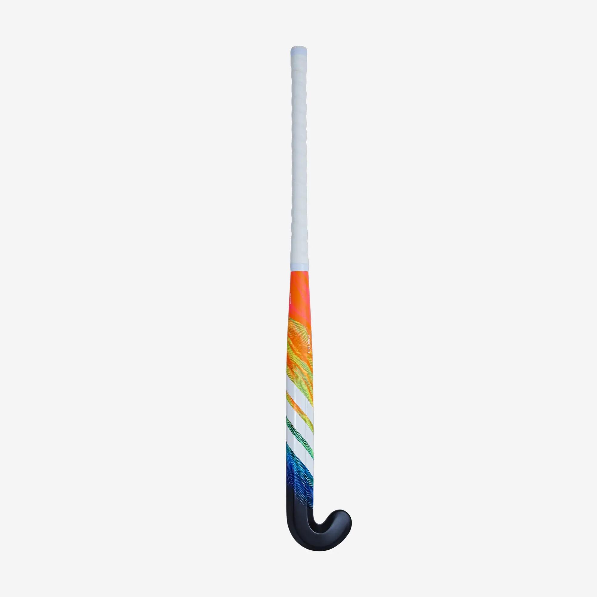 Stick de hockey sur gazon Adulte - Estro .20 World Cup blanc/orange/bleu/vert 3/4