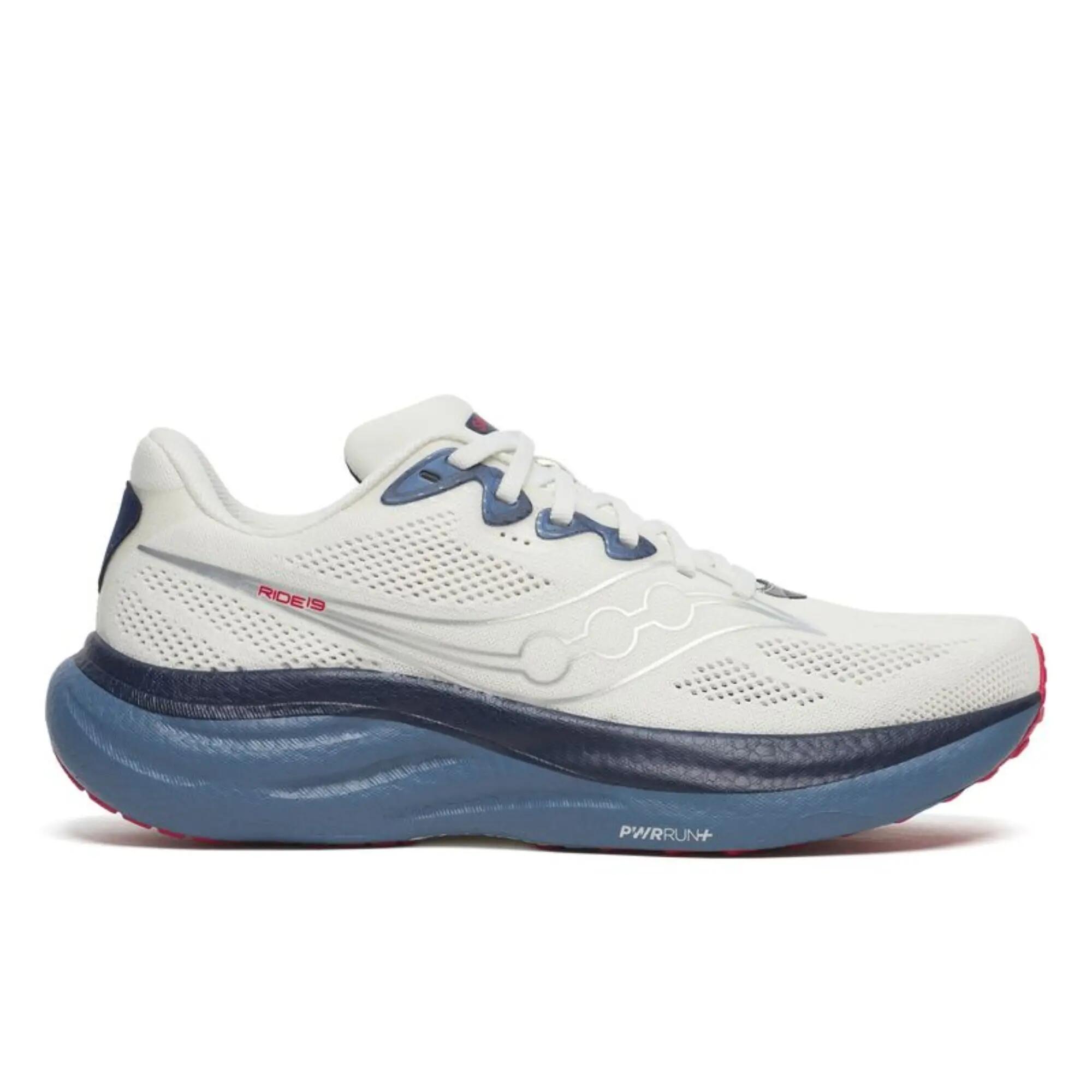 Tenis de running para Hombre Saucony Ride19 Ivory Storm - Blanco 1/5