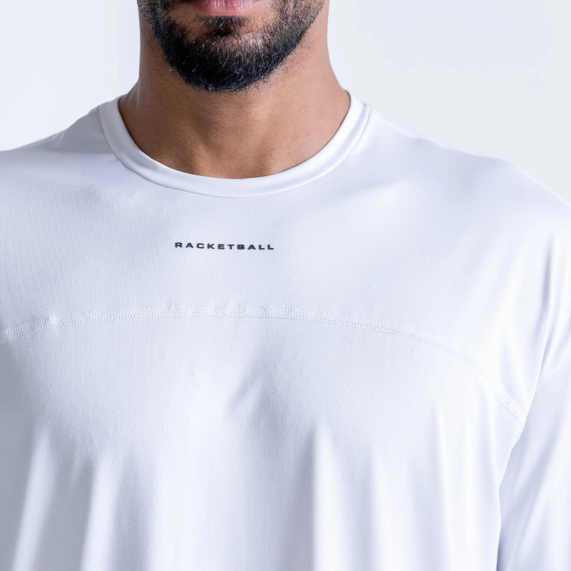 Camiseta deportiva oversize para hombre, Racketball blanco 9/9